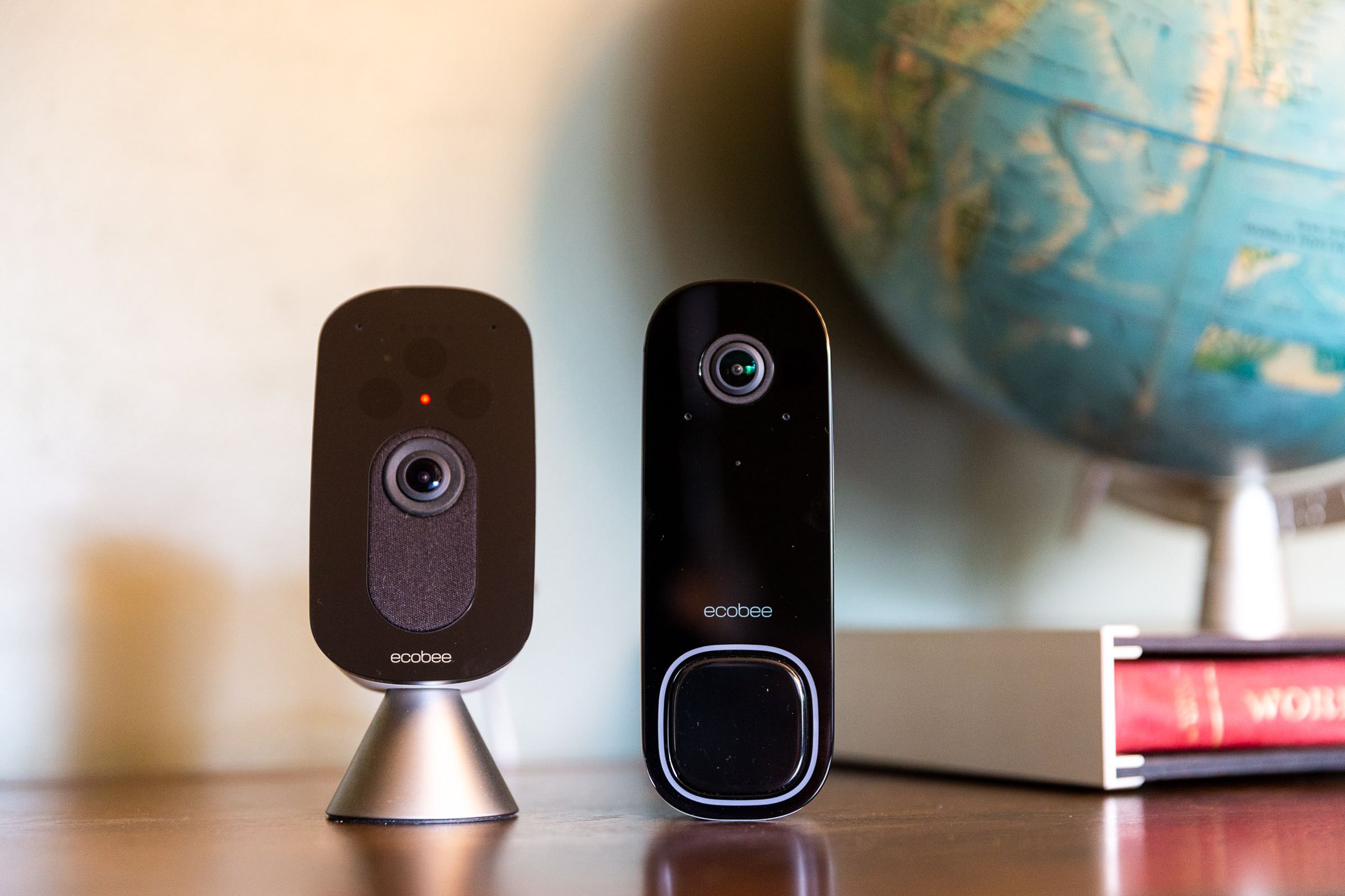 <em>Ecobee’s Smart Indoor Camera shares design cues with the new doorbell camera.</em>