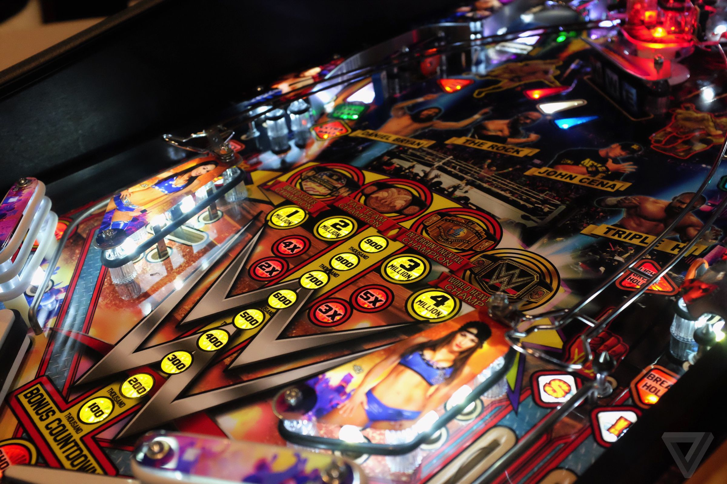 Stern's Wrestlemania pinball table at CES 2015
