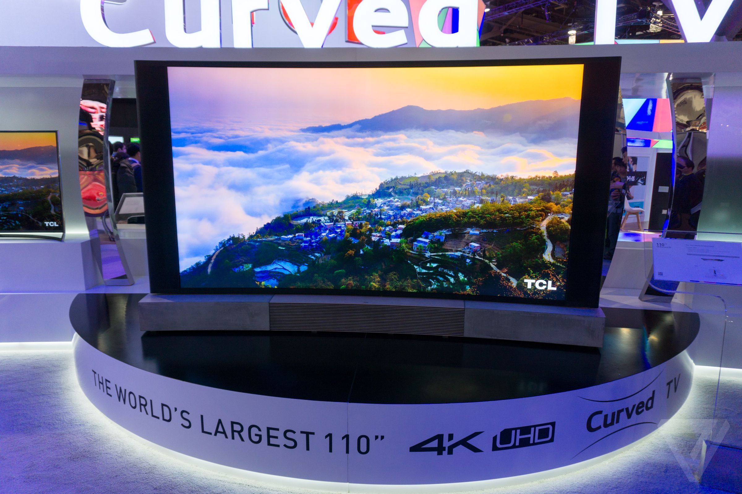 TCL 110-inch 4K UHD curved TV hands-on photos