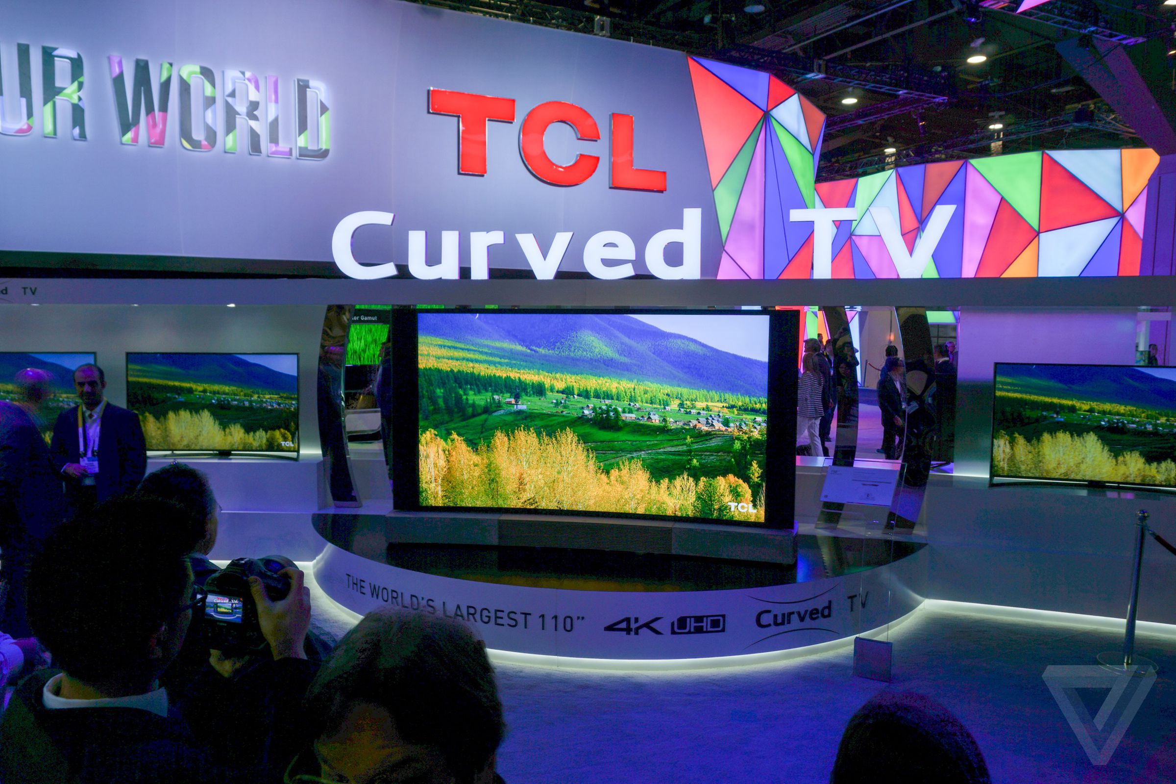 TCL 110-inch 4K UHD curved TV hands-on photos