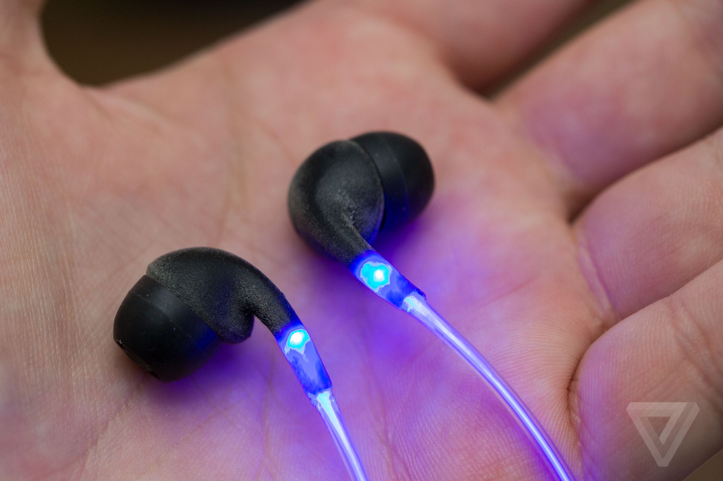 Glow earbuds in photos