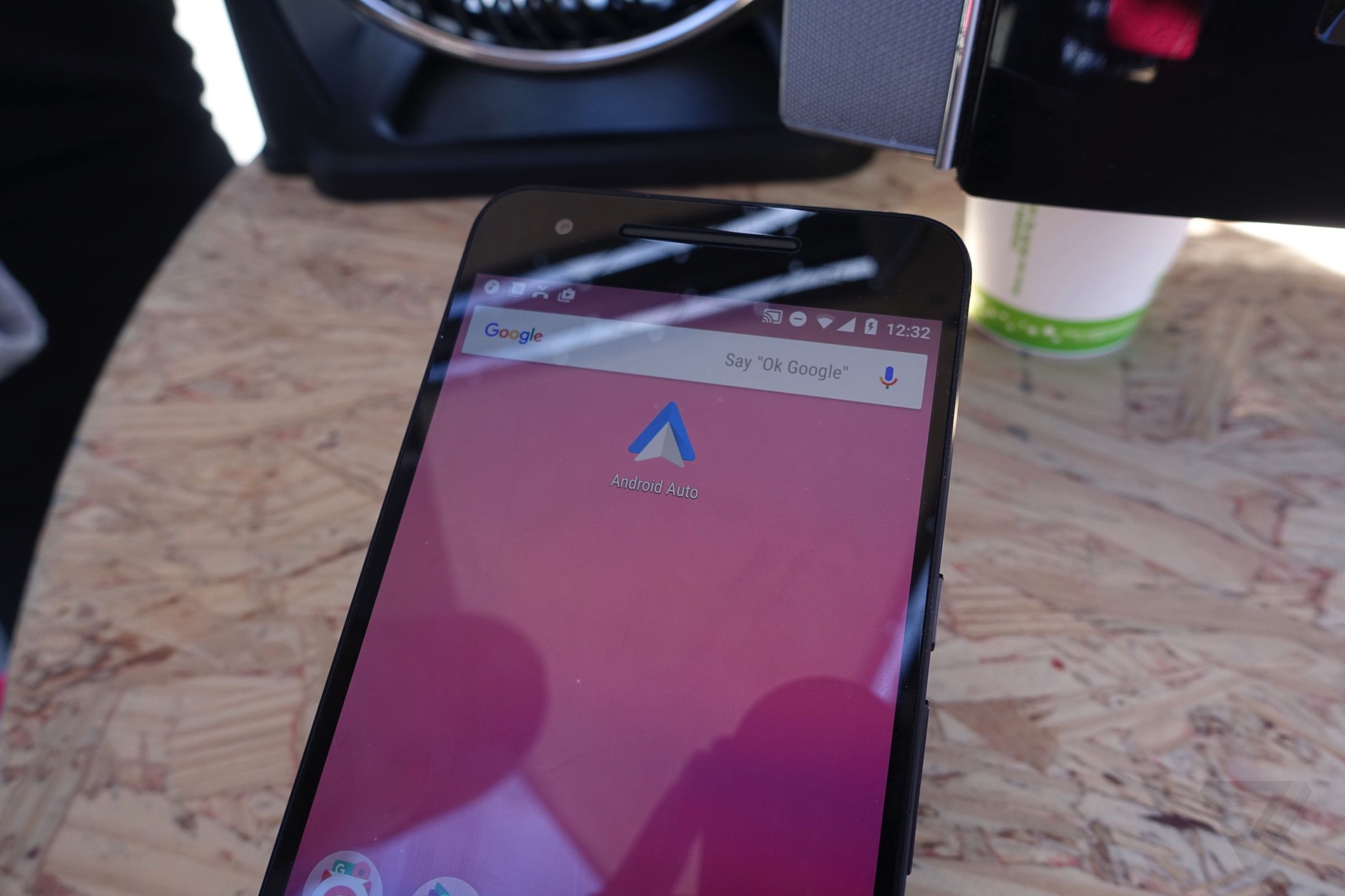 Android Auto on a phone: hands on photos