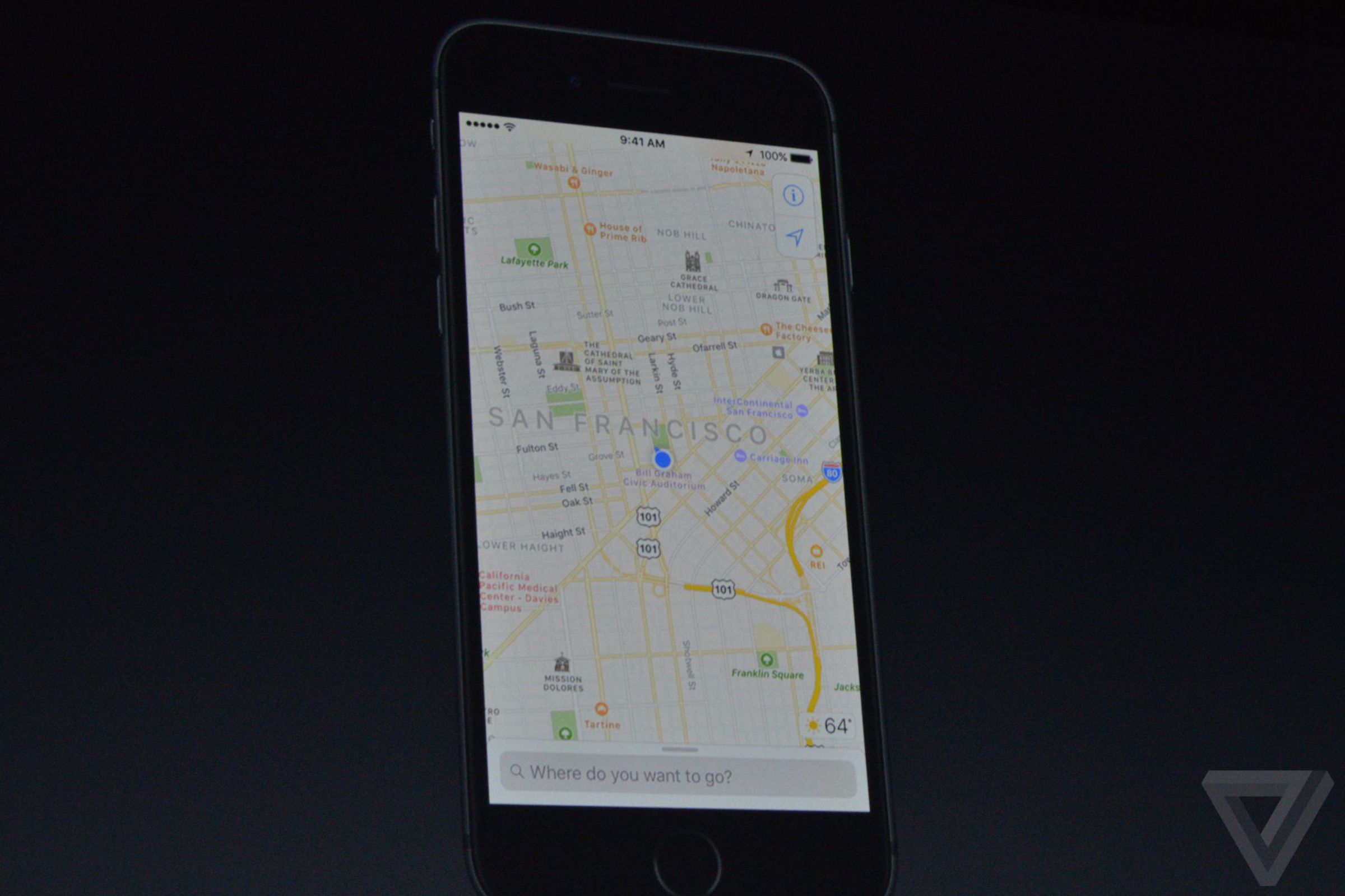 Maps at WWDC16 announcement photos