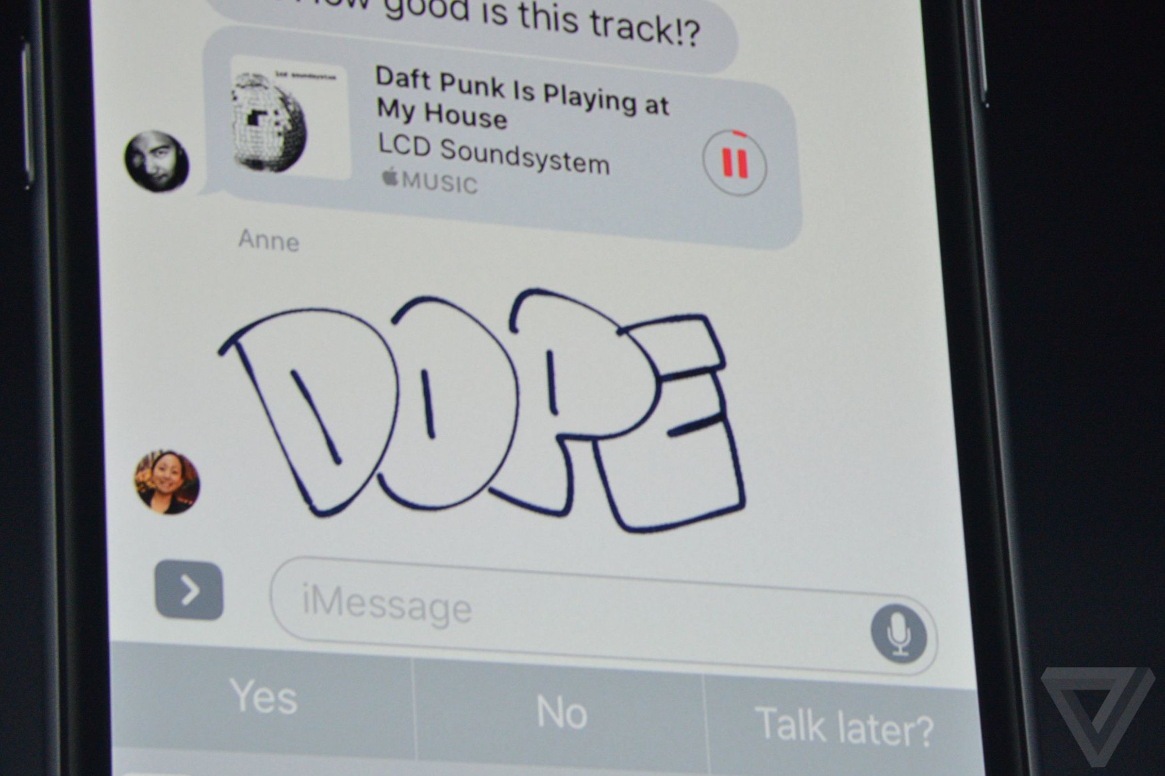 Messages at WWDC16 announcement photos