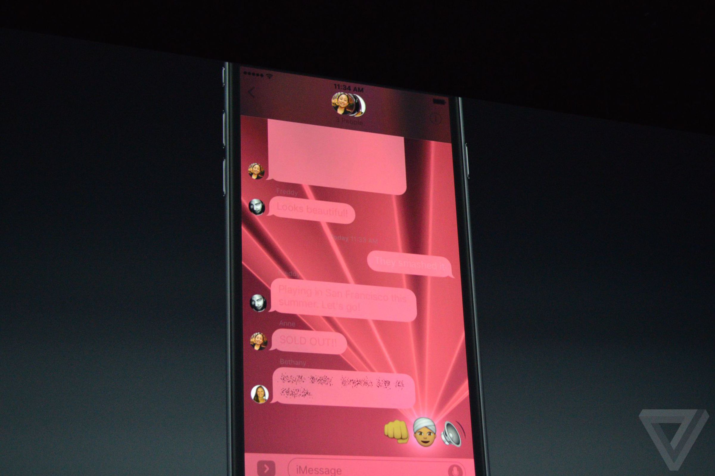 Messages at WWDC16 announcement photos