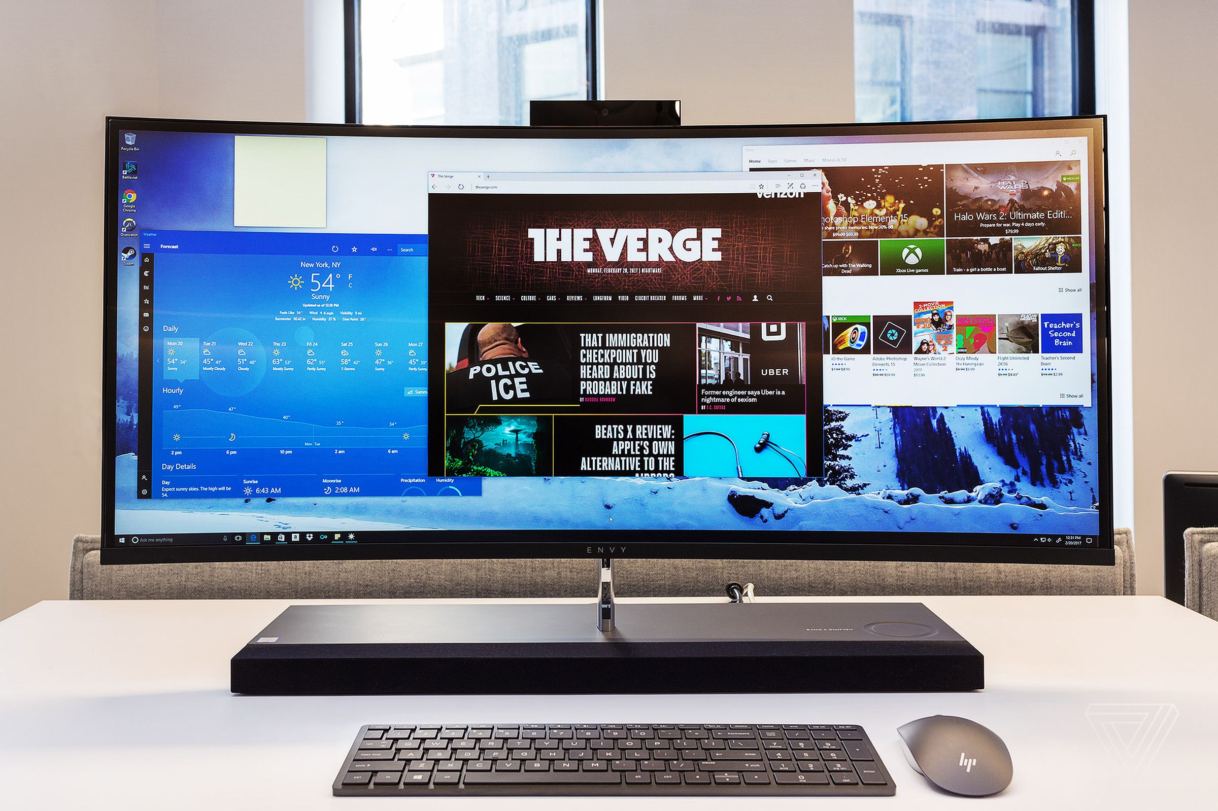 the hp envy curved all in one