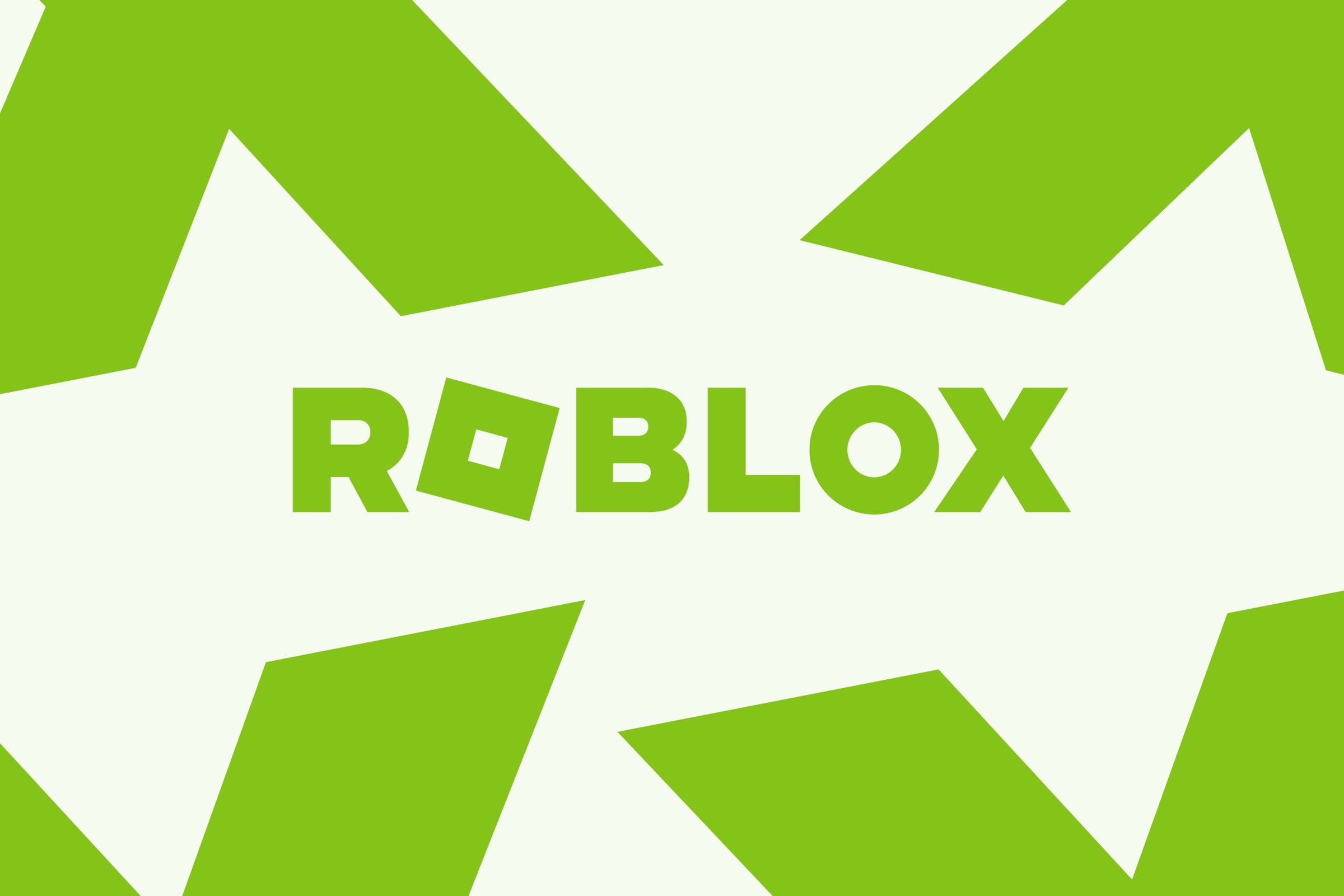 Illustration of the Roblox wordmark logo in green