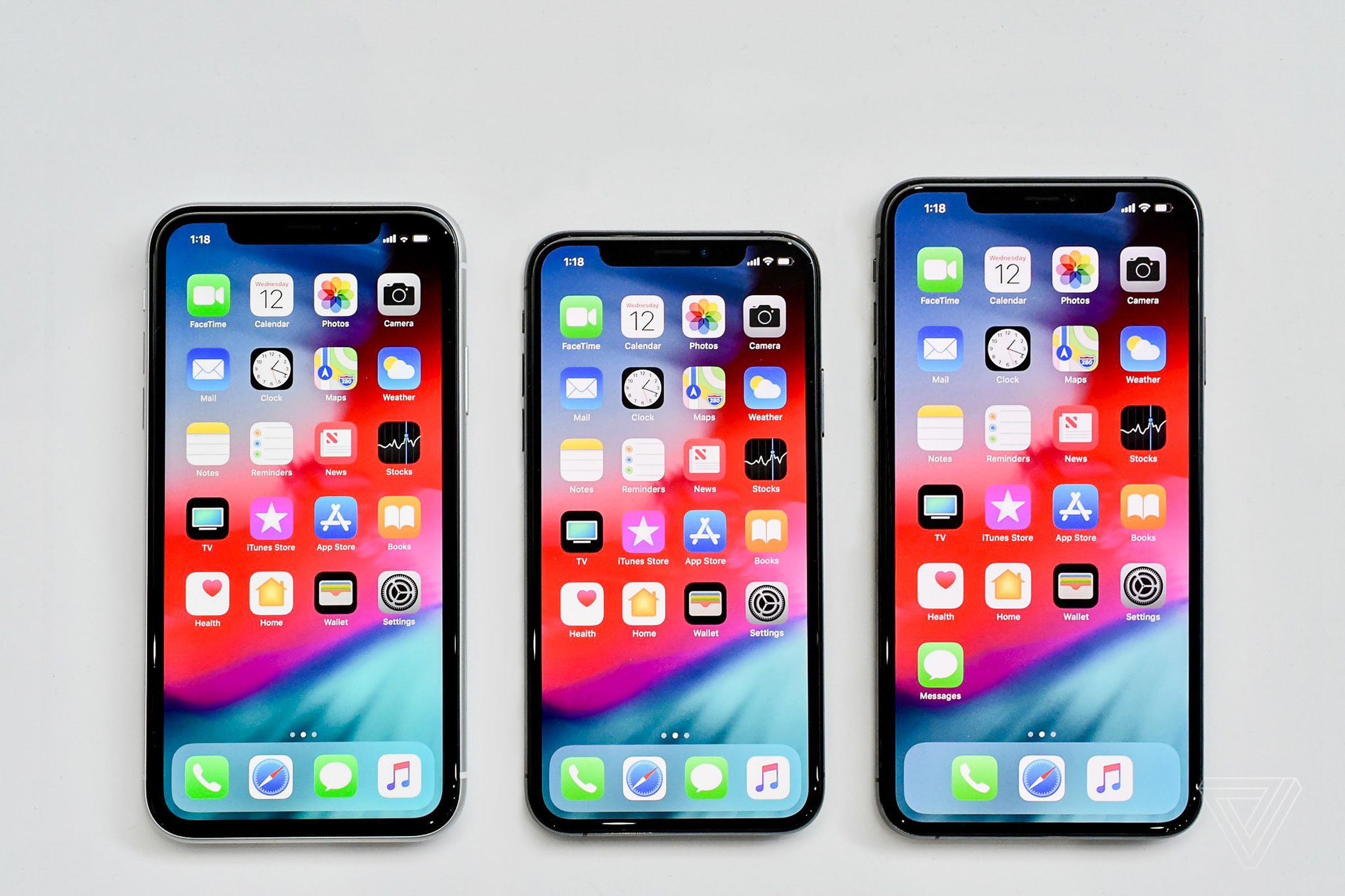 Apple’s new iPhone XR, XS, and XS Max.