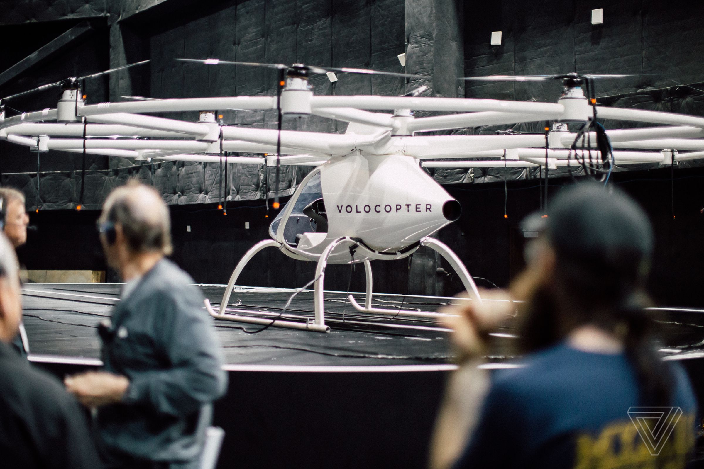Backstage with the Volocopter.