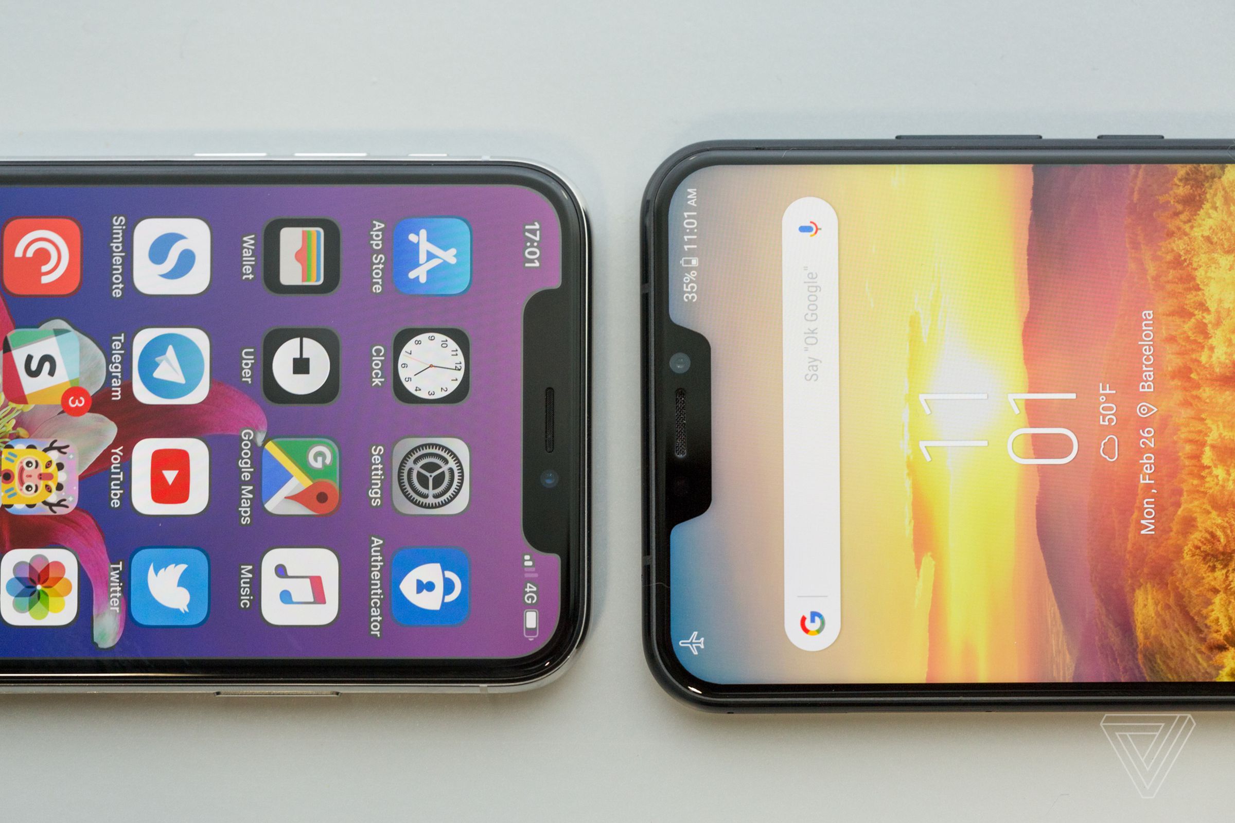iPhone X and Zenfone 5.