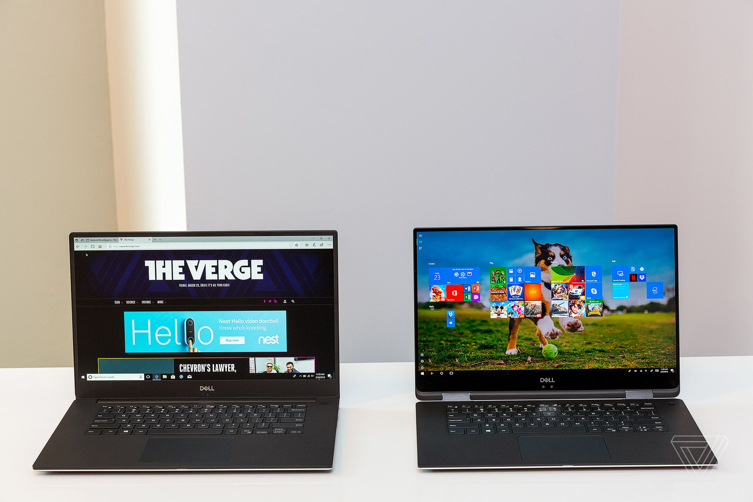 New XPS 15 (left) next to the XPS 15 2-in-1.