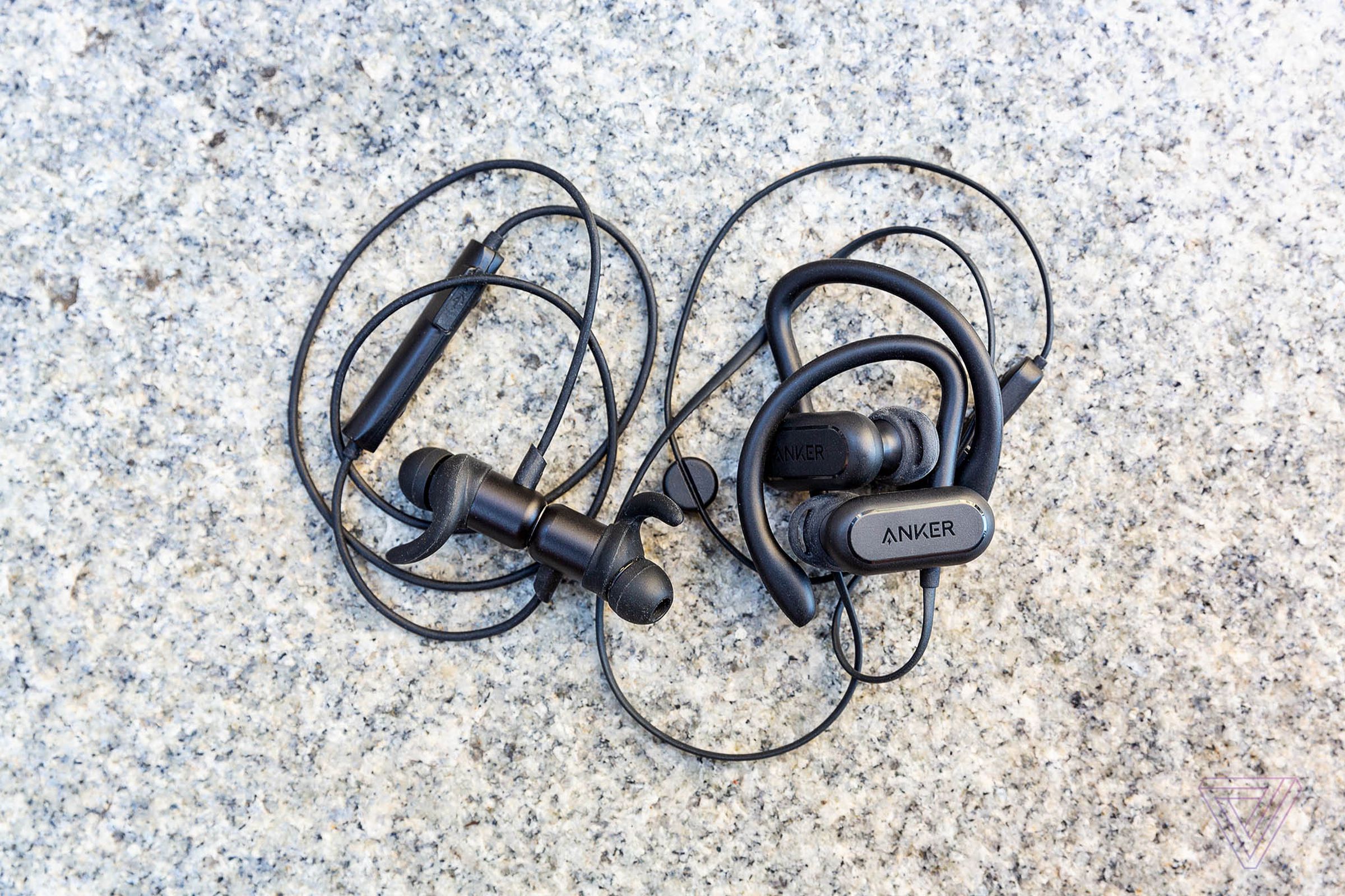 The Soundcore Spirit, pictured on the left, and Spirit X earbuds.