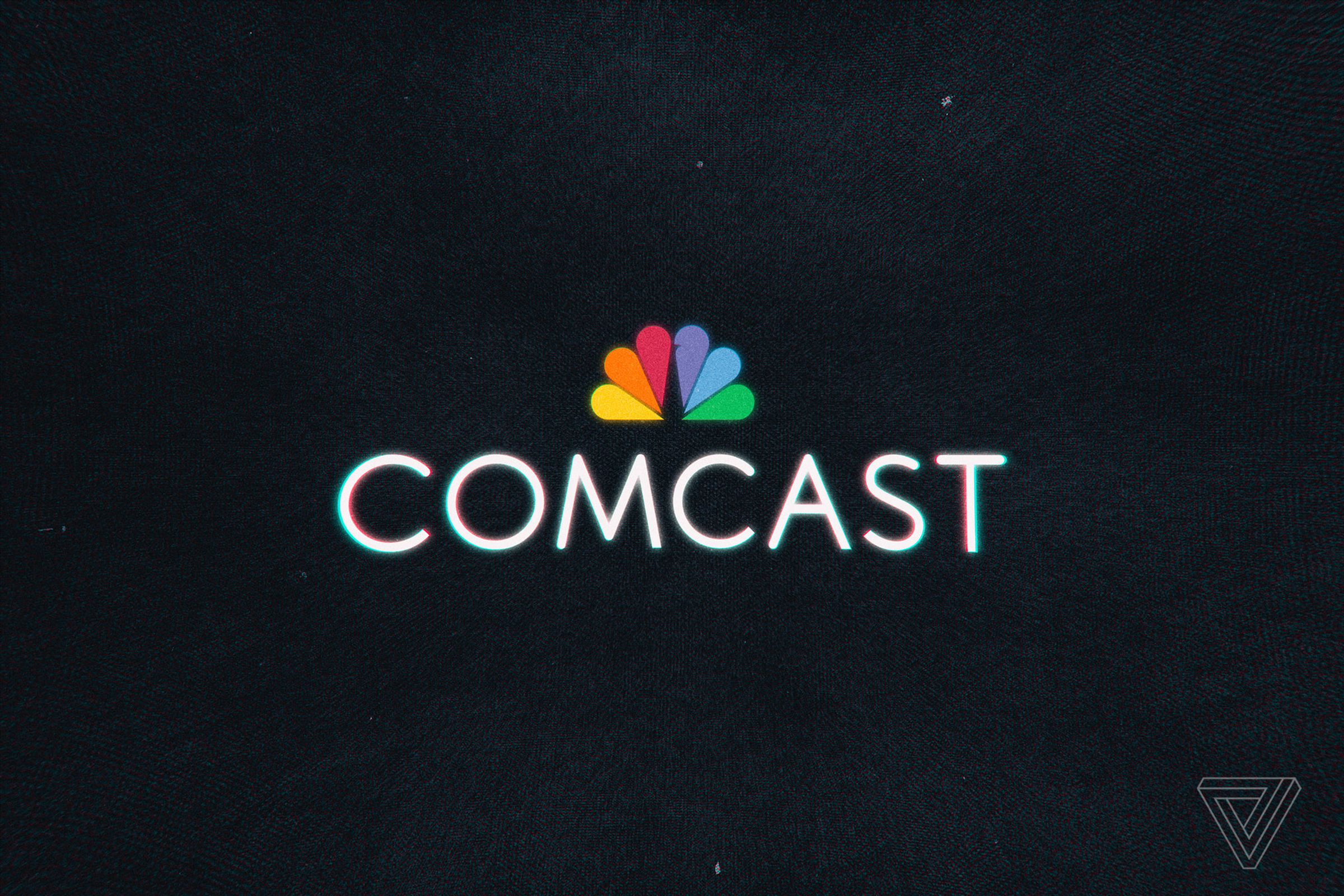 The Comcast logo on a black background.