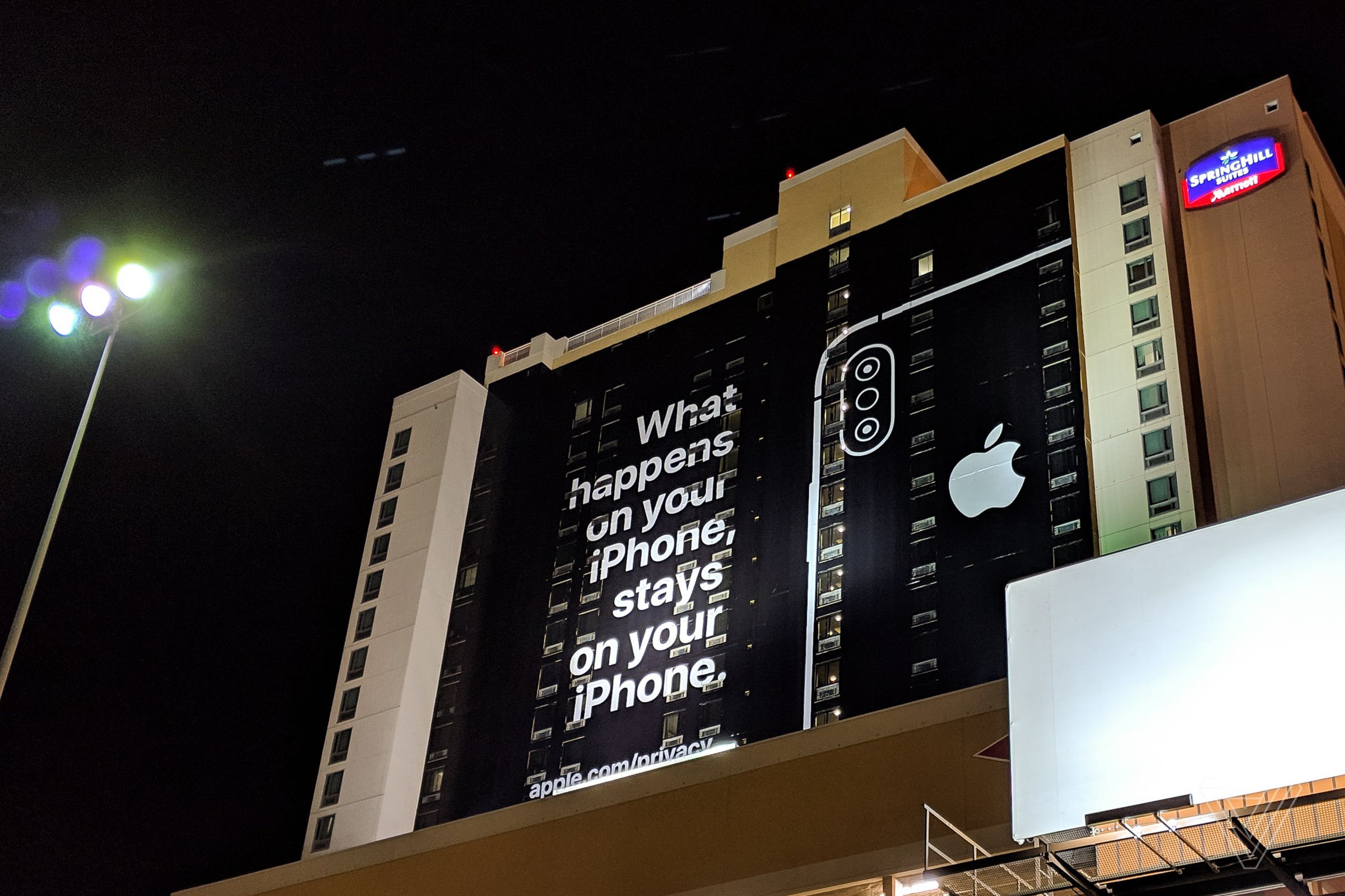 Apple’s “What happens on your iPhone stays on your iPhone,” one of many privacy ads the company created.