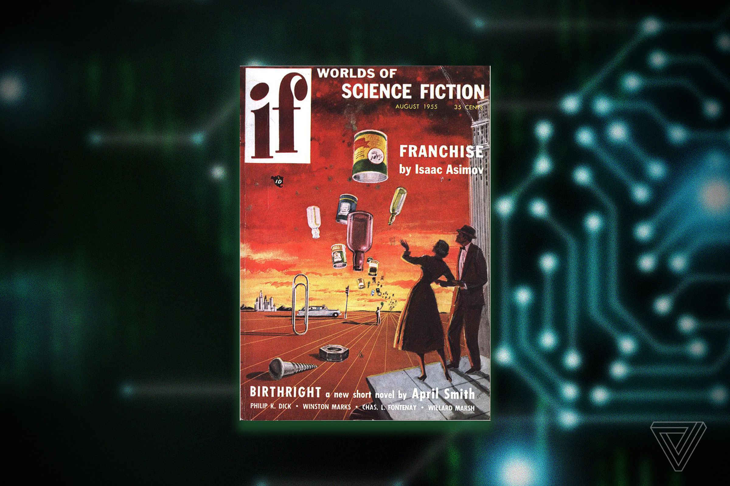 “Franchise,” from If magazine, by Isaac Asimov 