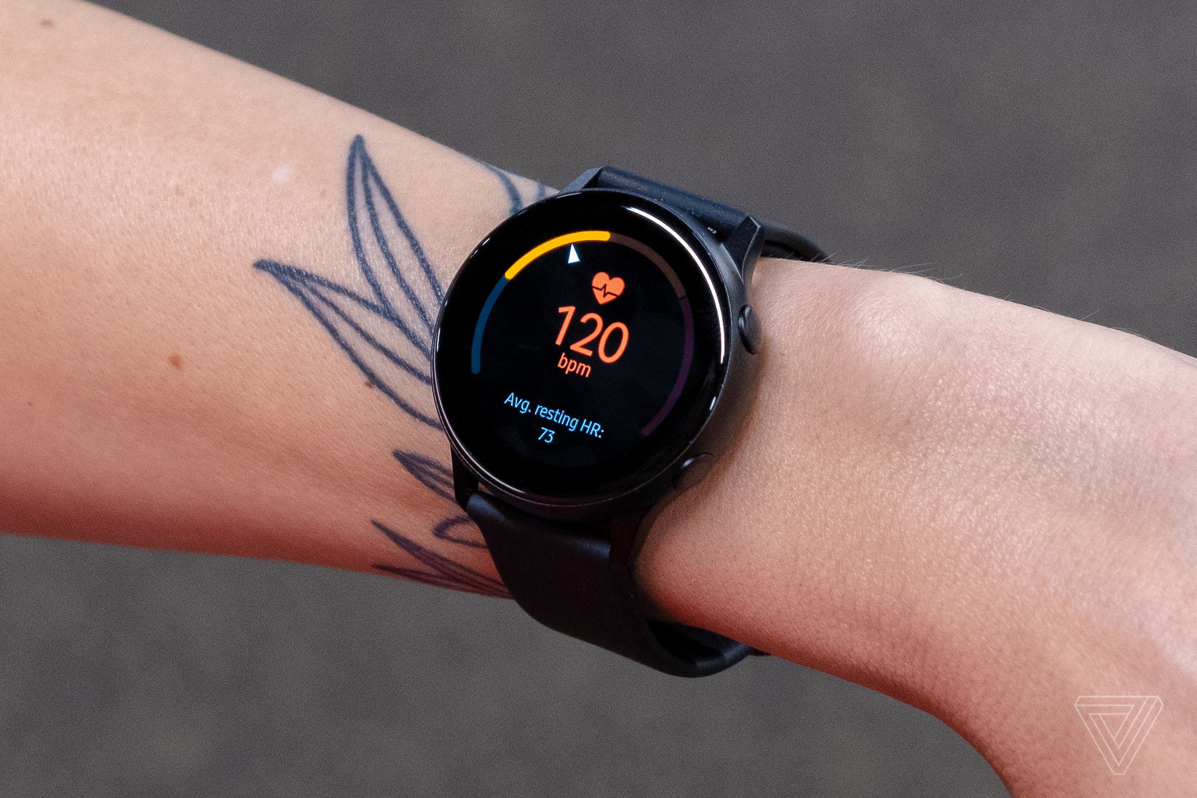 The original Galaxy Watch Active (pictured), only had an optical heart rate tracker.