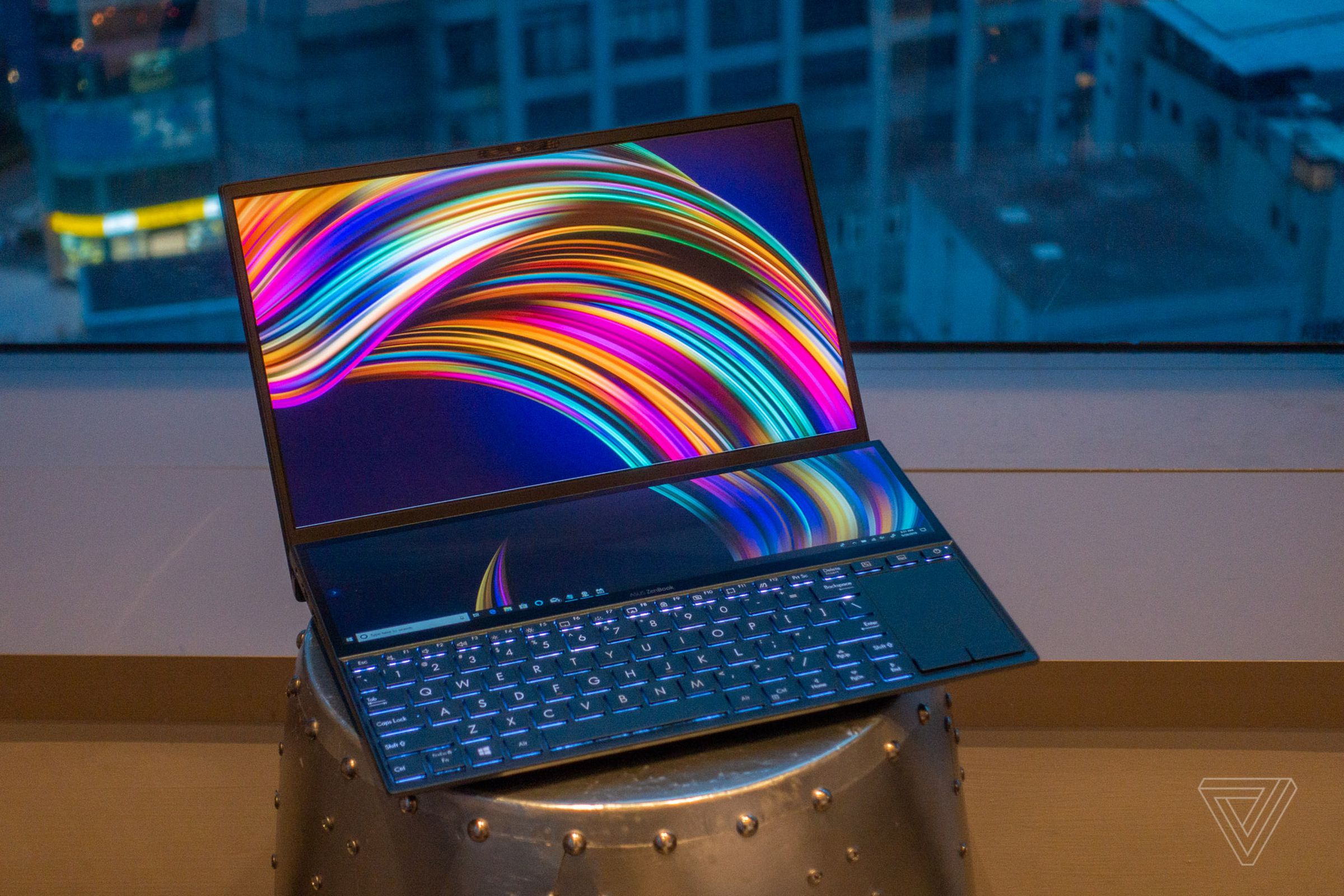 The Asus ZenBook Pro Duo has a second screen above its keyboard.