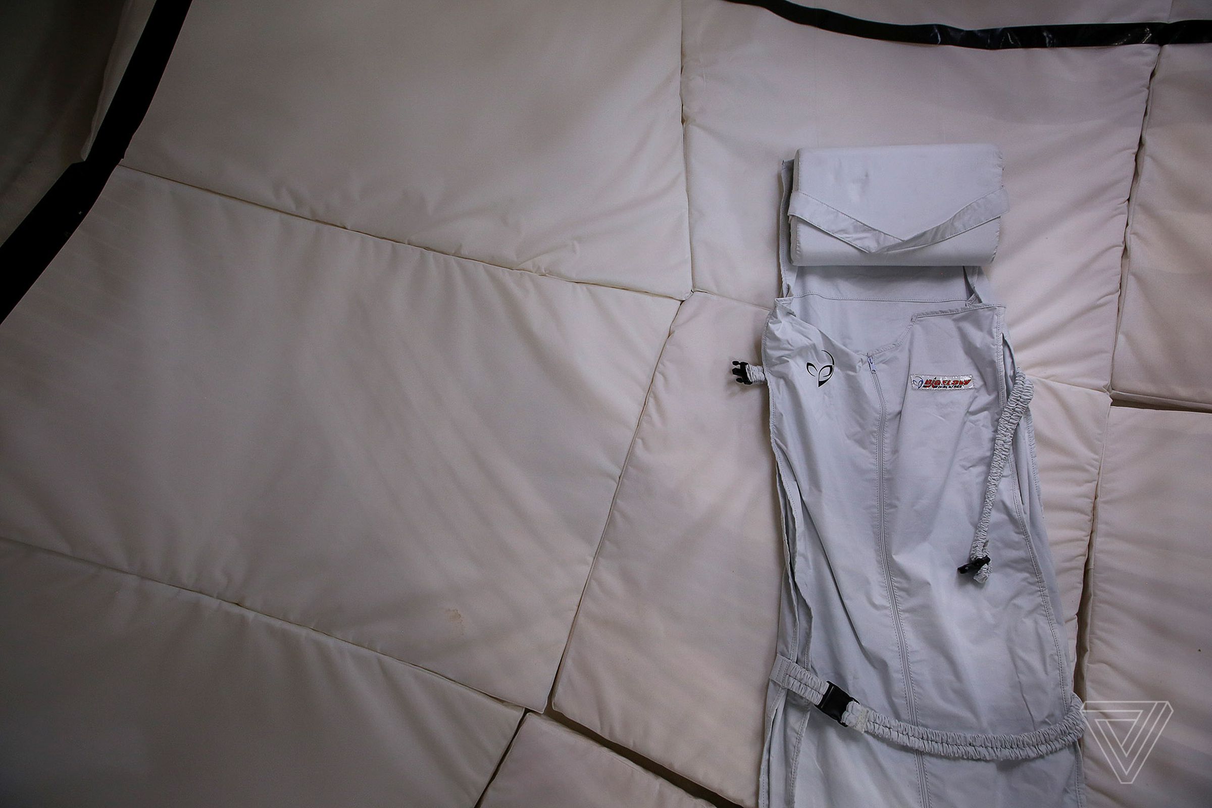 A sleeping bag for a future crew member.
