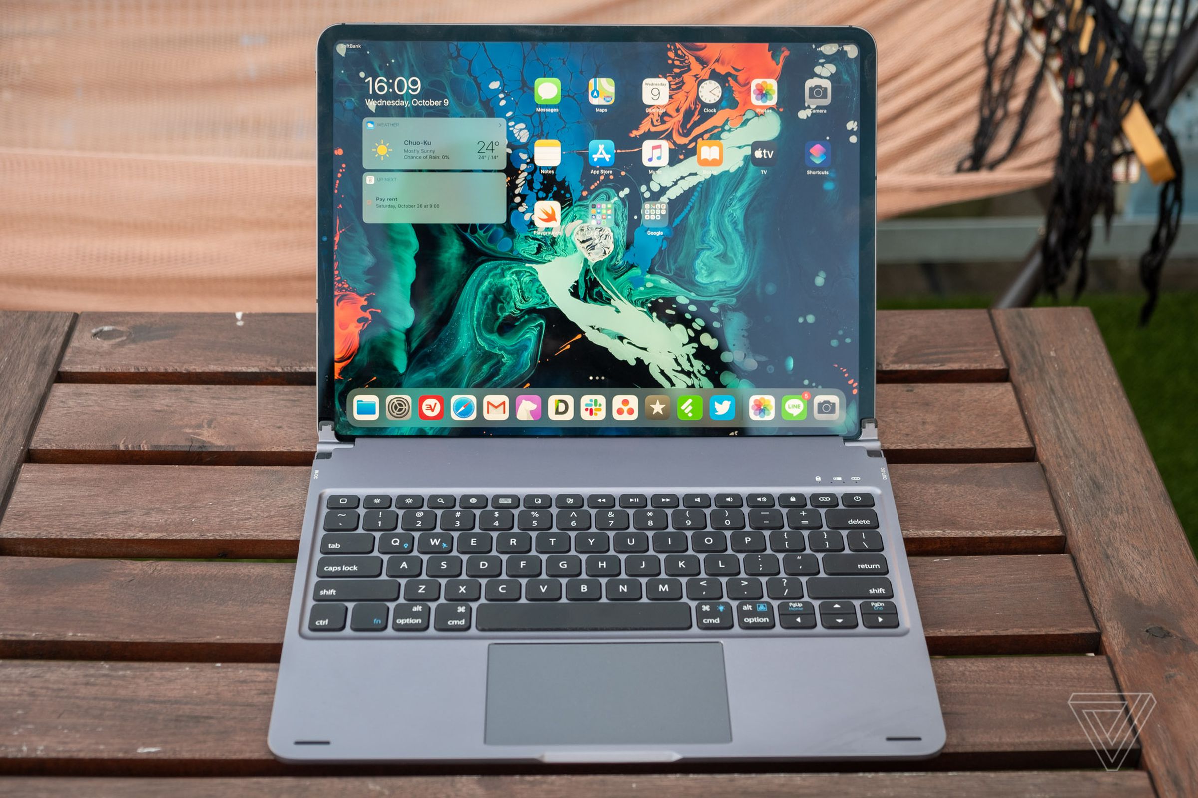 The Libra keyboard attached to an iPad Pro.