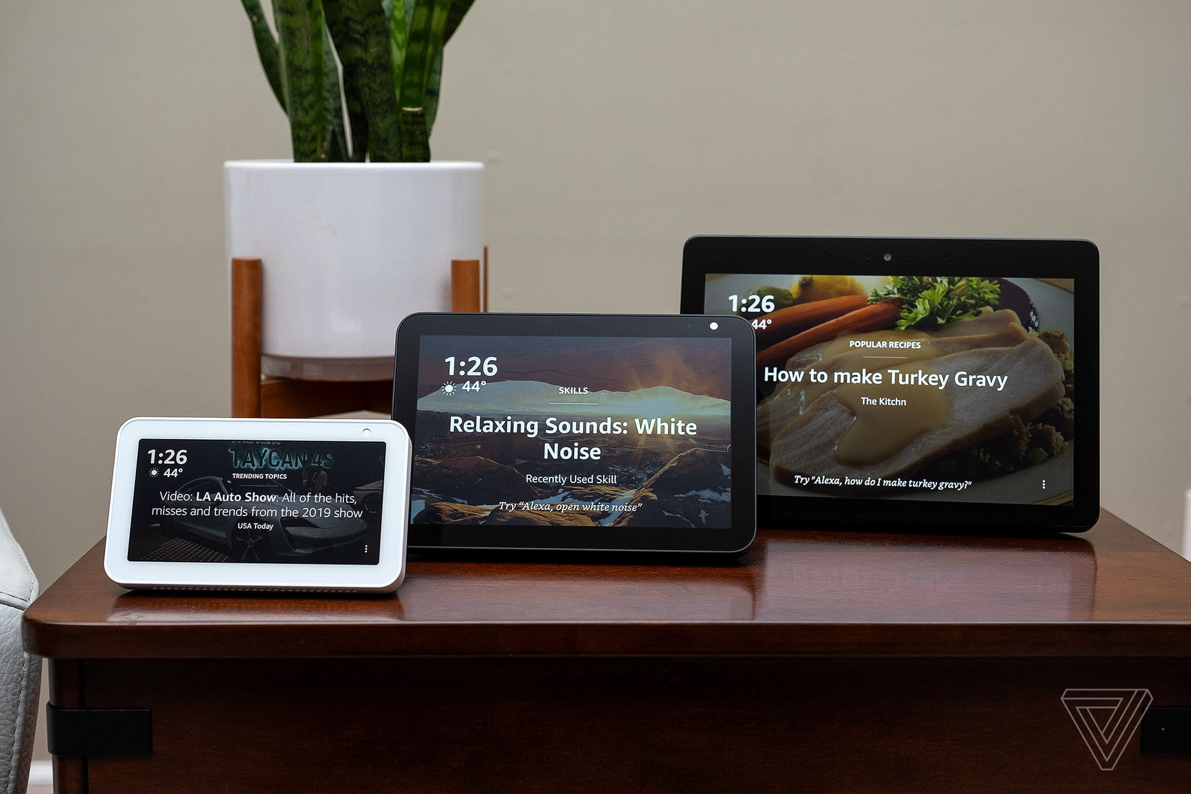 Like Amazon’s Echo speakers, its various smart displays come in a range of sizes.