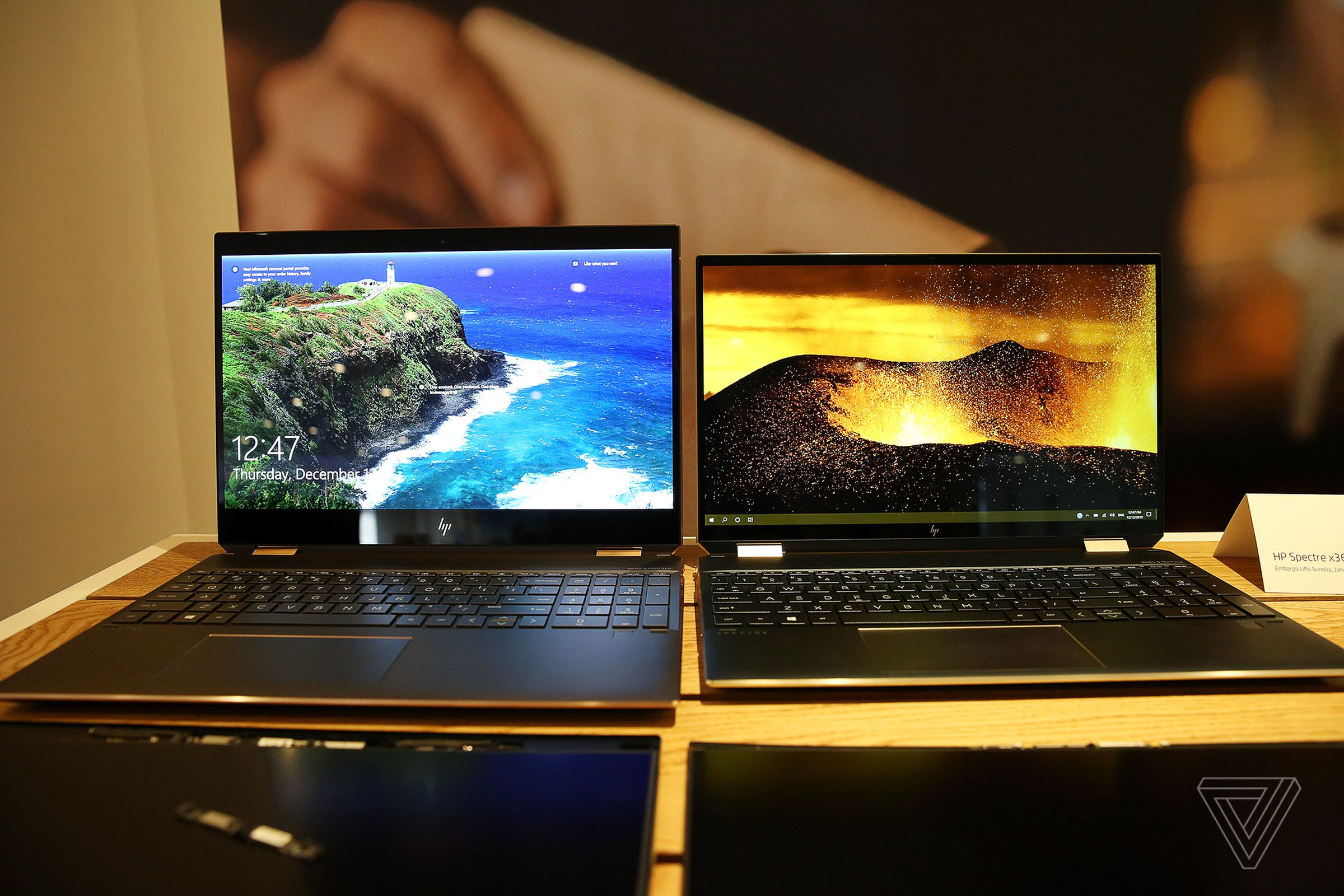 The old Spectre x360 15 (left) compared to the new model (right).