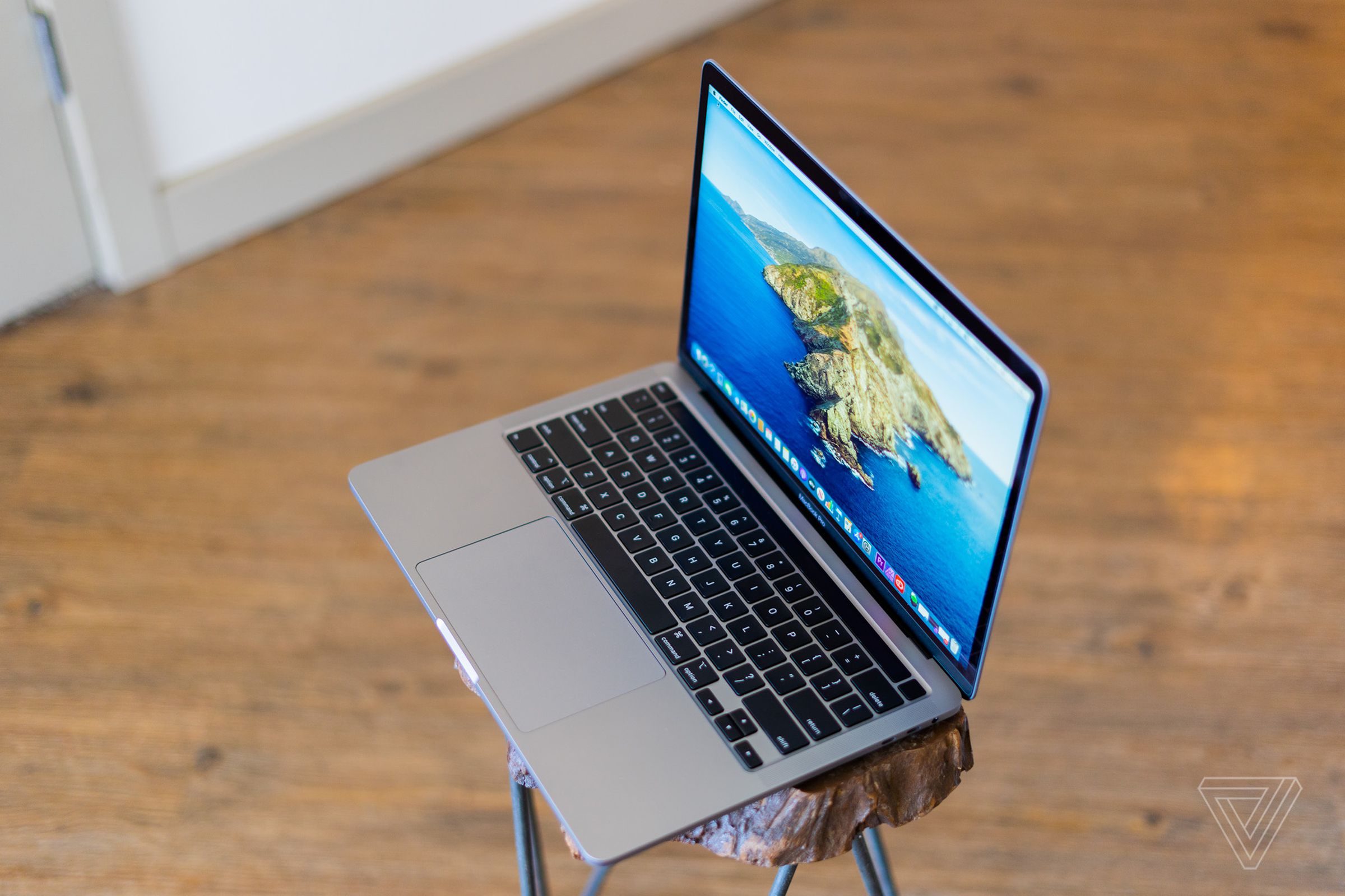 An Apple MacBook Pro 13-inch from above