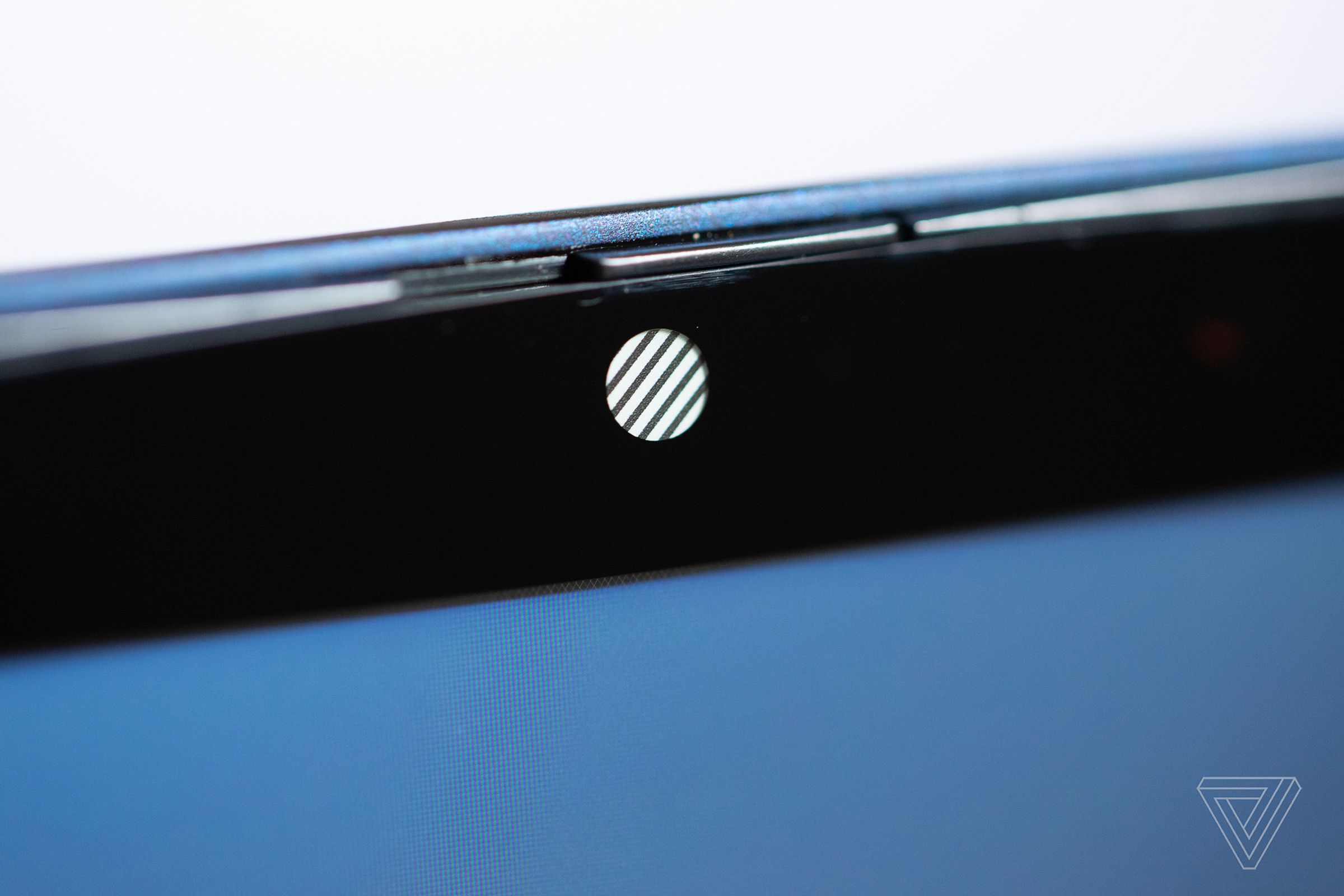 The HP Elite Dragonfly’s webcam and privacy shutter.