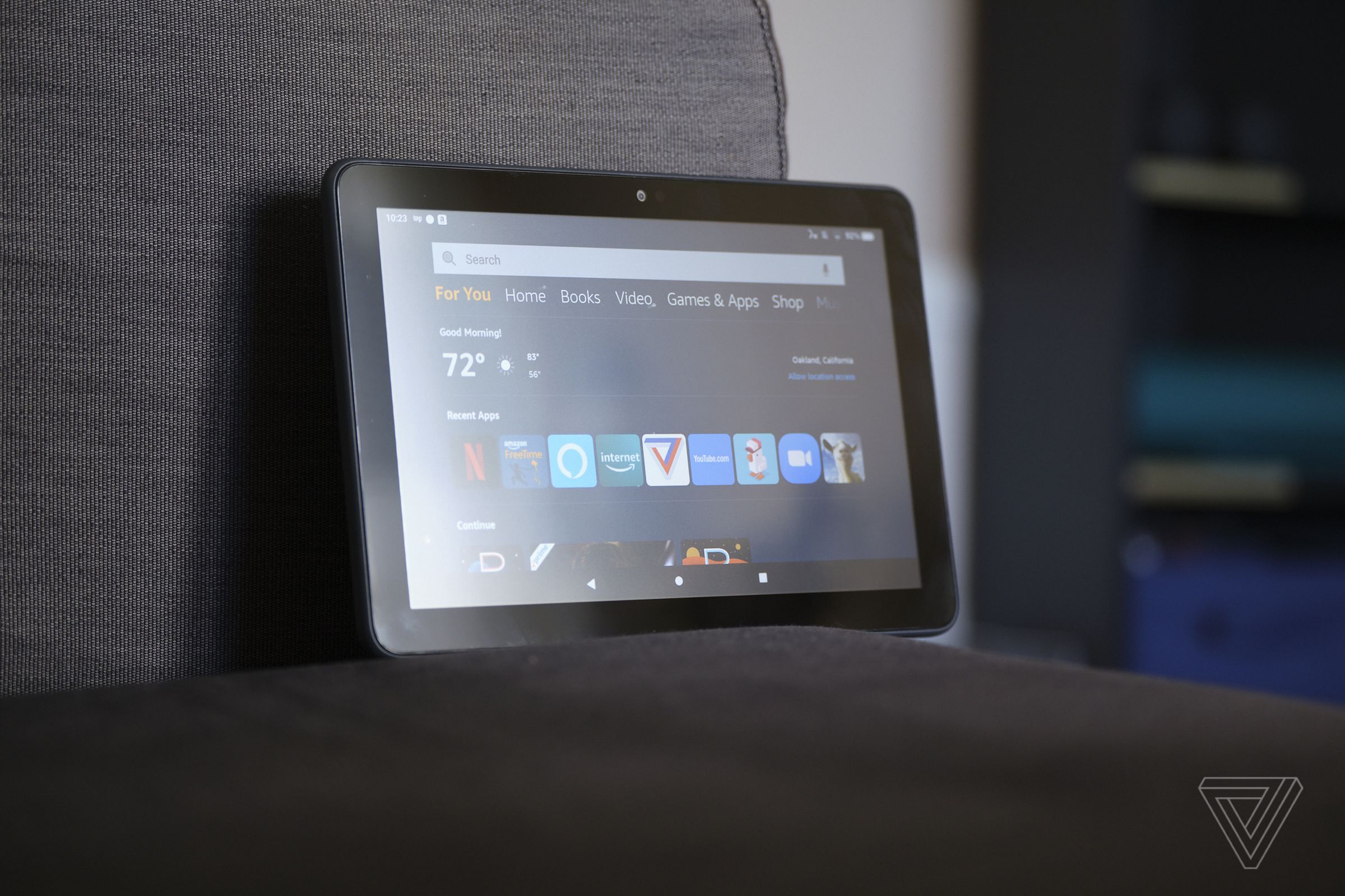 The Fire HD 8 Plus tablet runs Android apps, but the selection isn’t as good as on your phone.