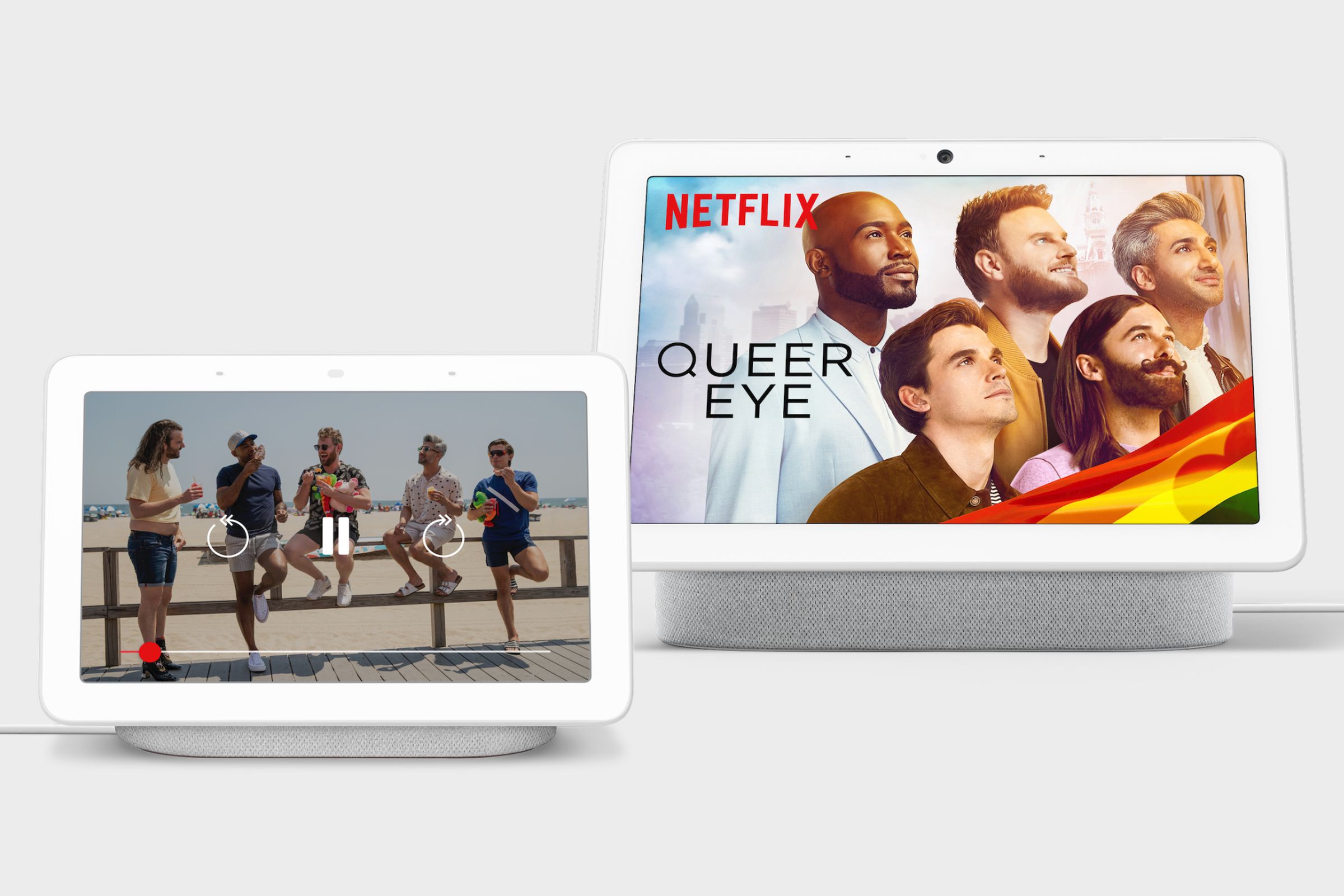 Google Nest Hub running Netflix