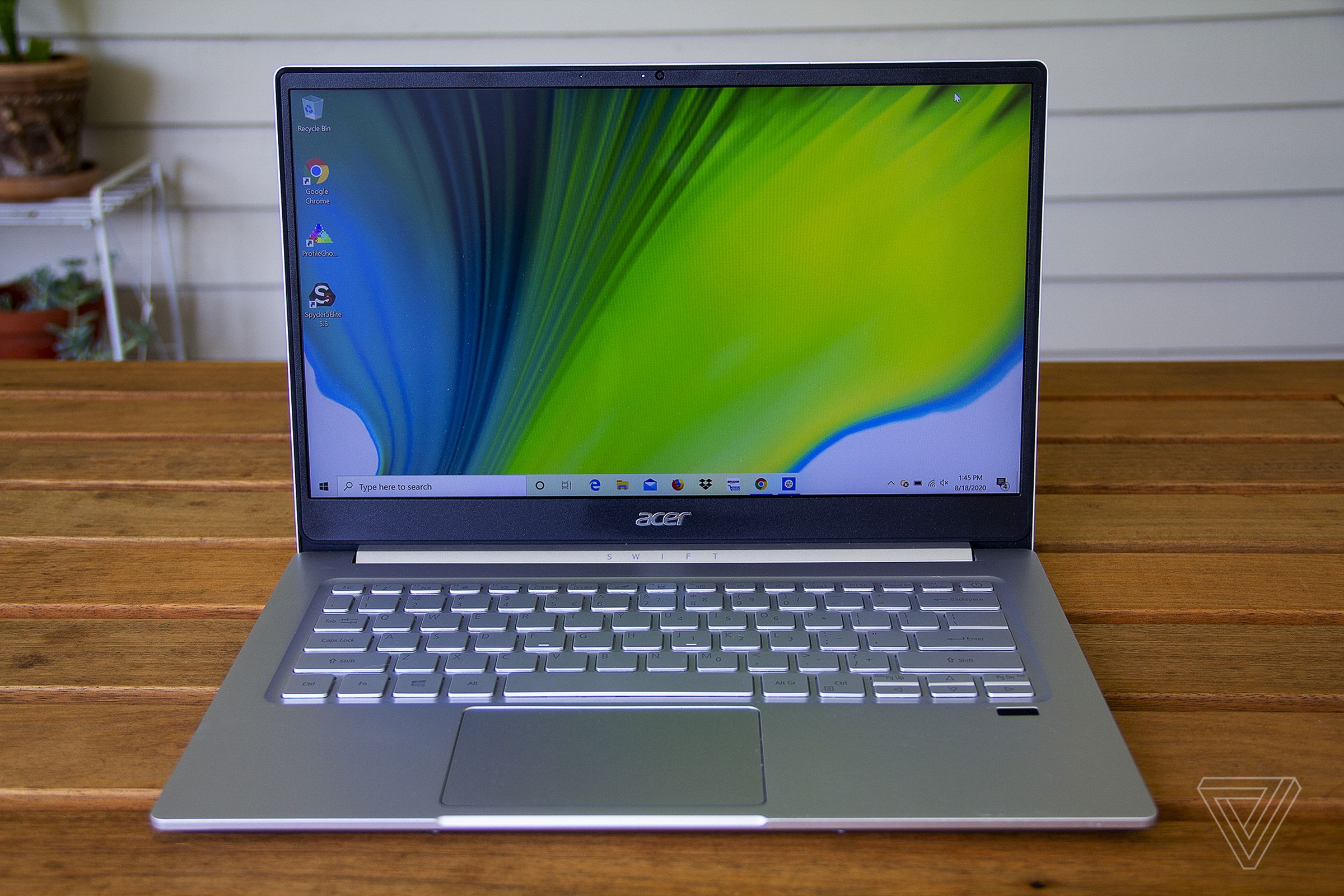 The Acer Swift 3 from the front.