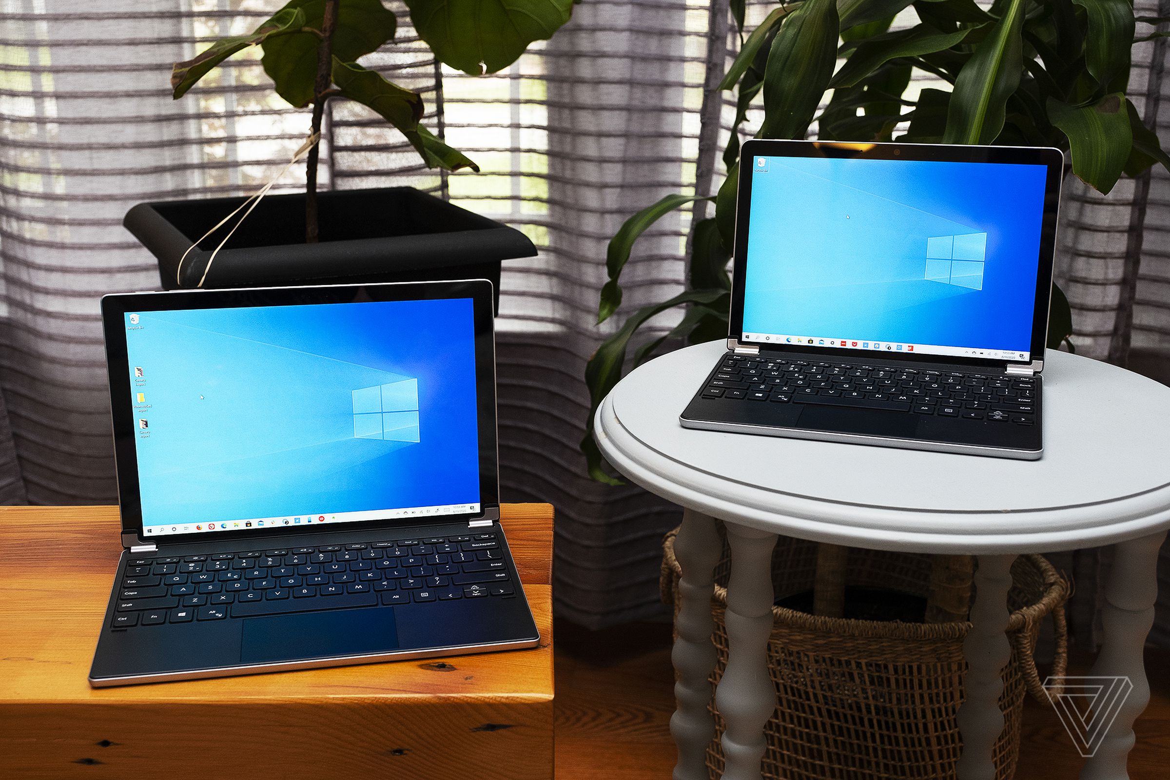 The Brydge Pro Plus 12.3-inch (left) and the Brydge Go Plus 