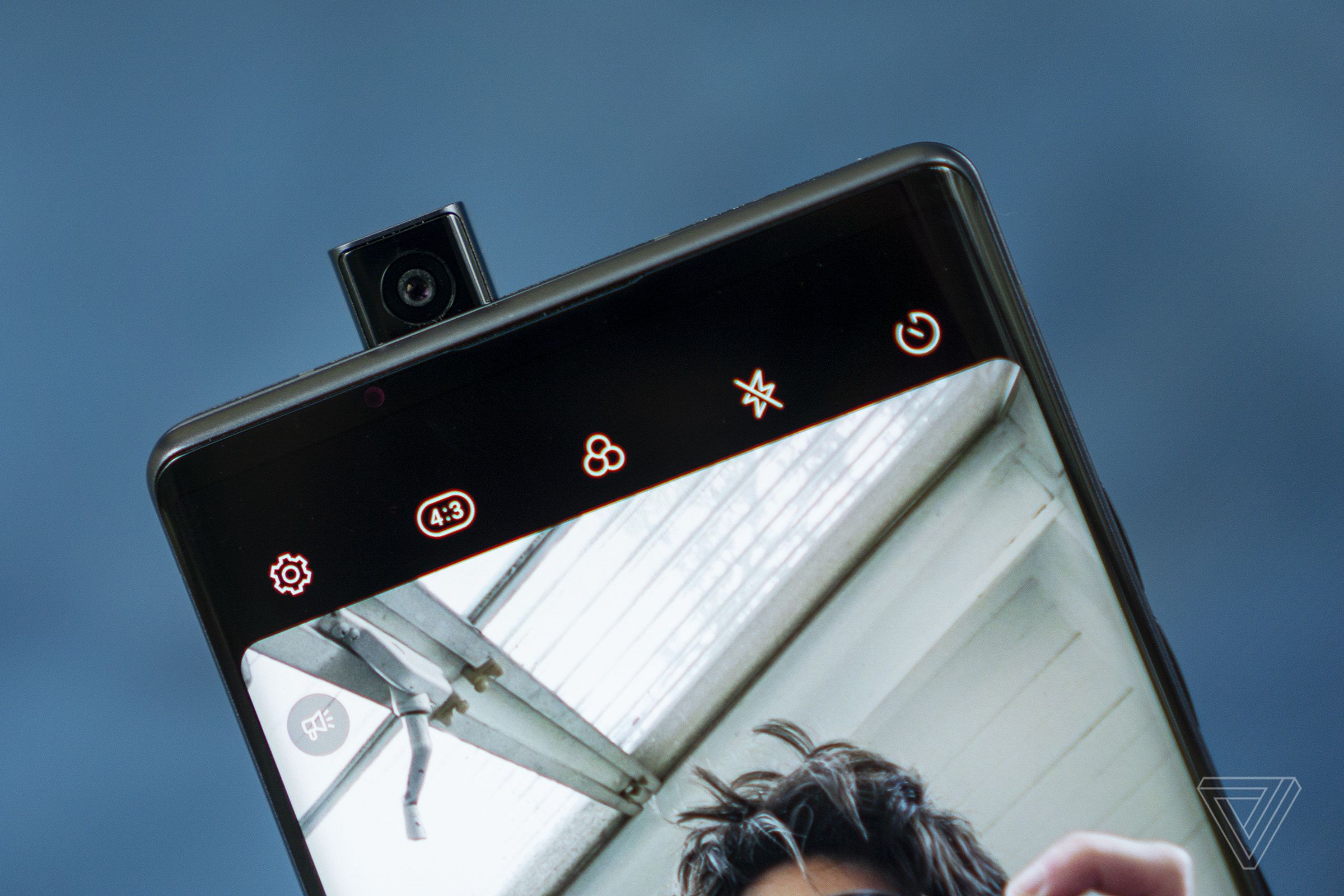 The pop-up selfie camera on the LG Wing.