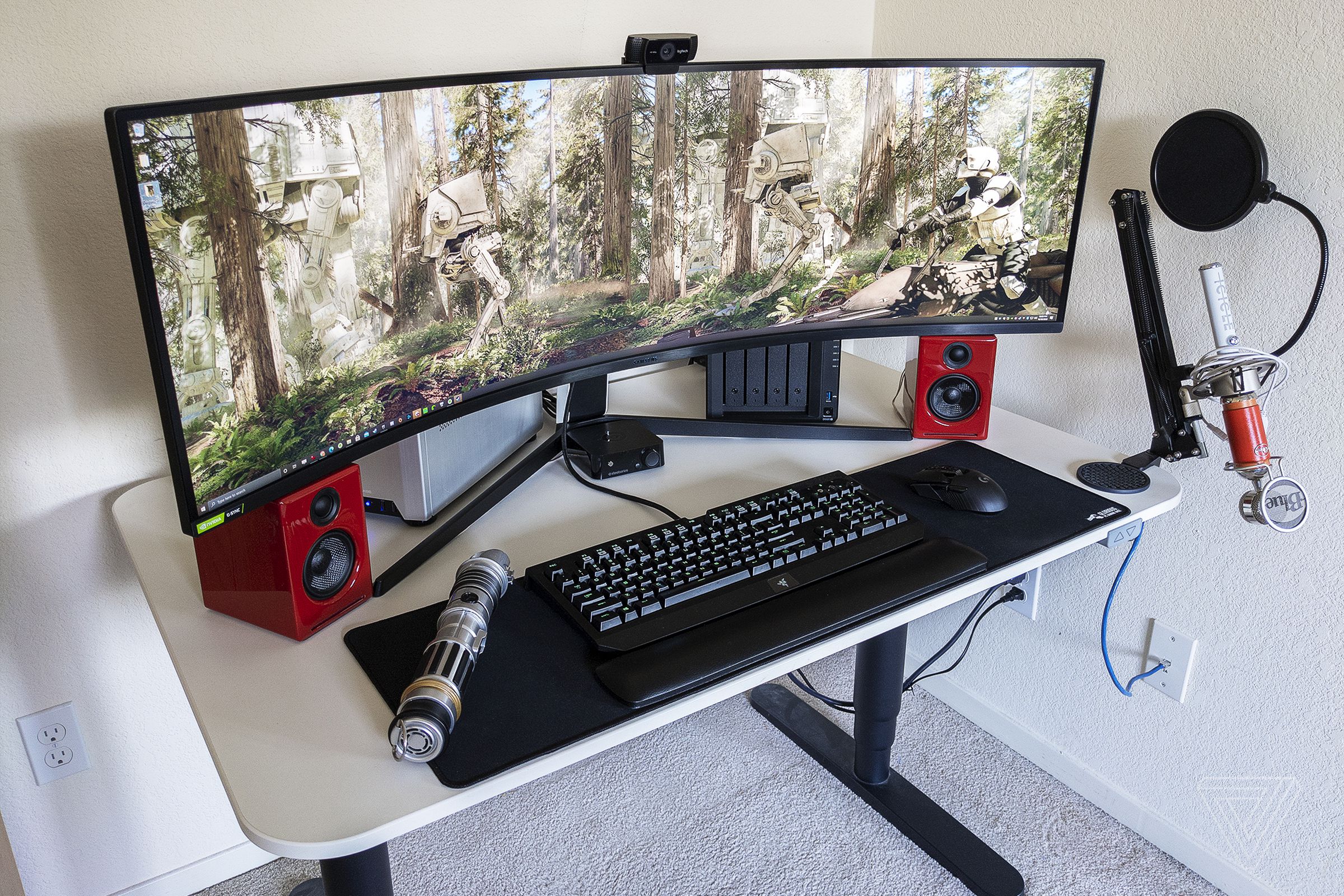 You might need to rearrange your entire desk around a super-ultrawide like the Samsung Odyssey G9.