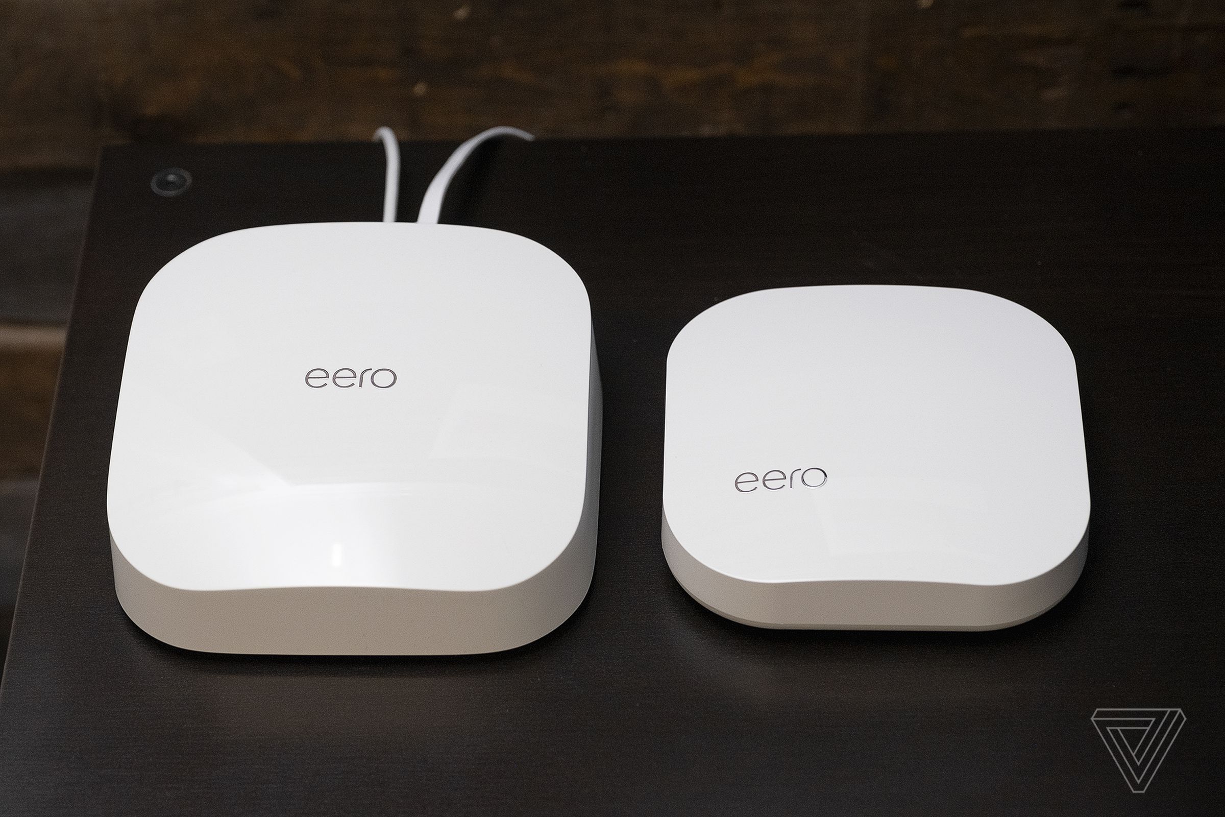 The Eero Pro 6 is a little larger and taller than the Pro 5 system it replaces.