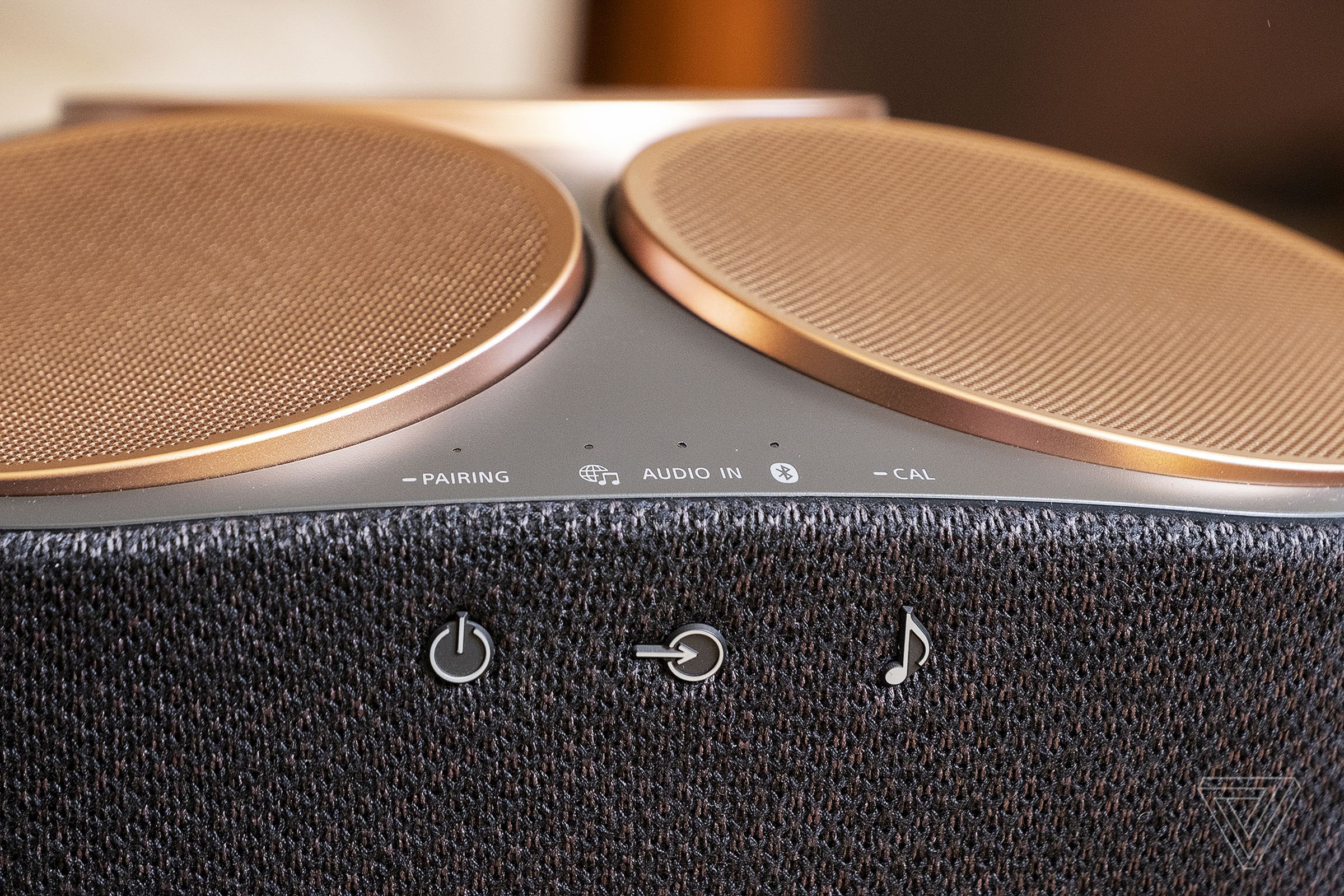 The speaker supports music over Wi-Fi, Bluetooth, or aux input.