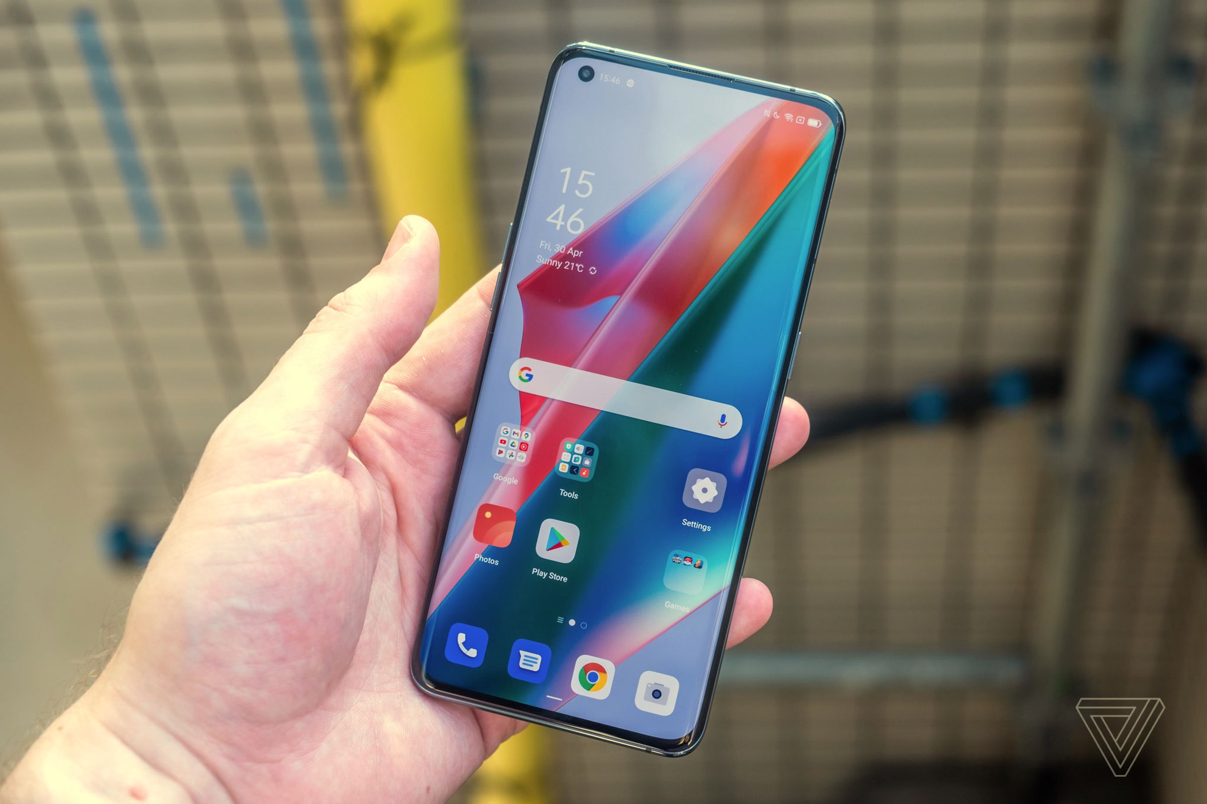 Oppo’s current Find X3 Pro flagship phone.