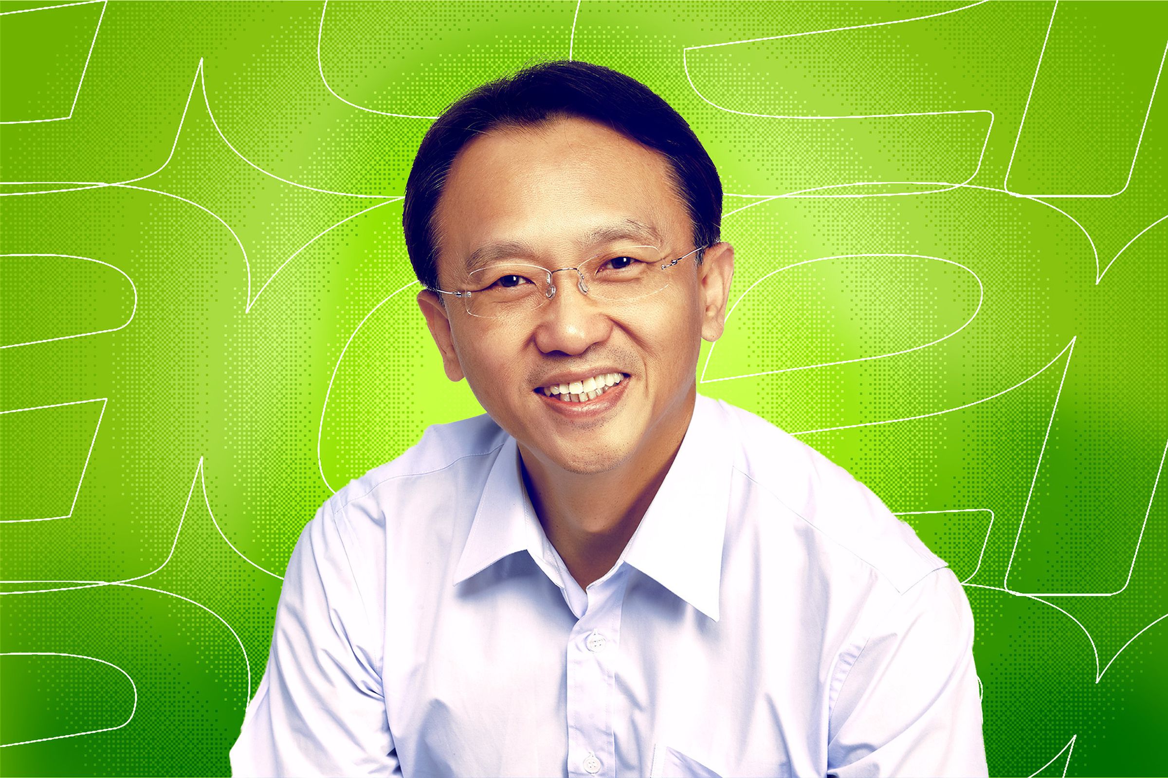Jason Chen, Acer CEO, in front of a green background.
