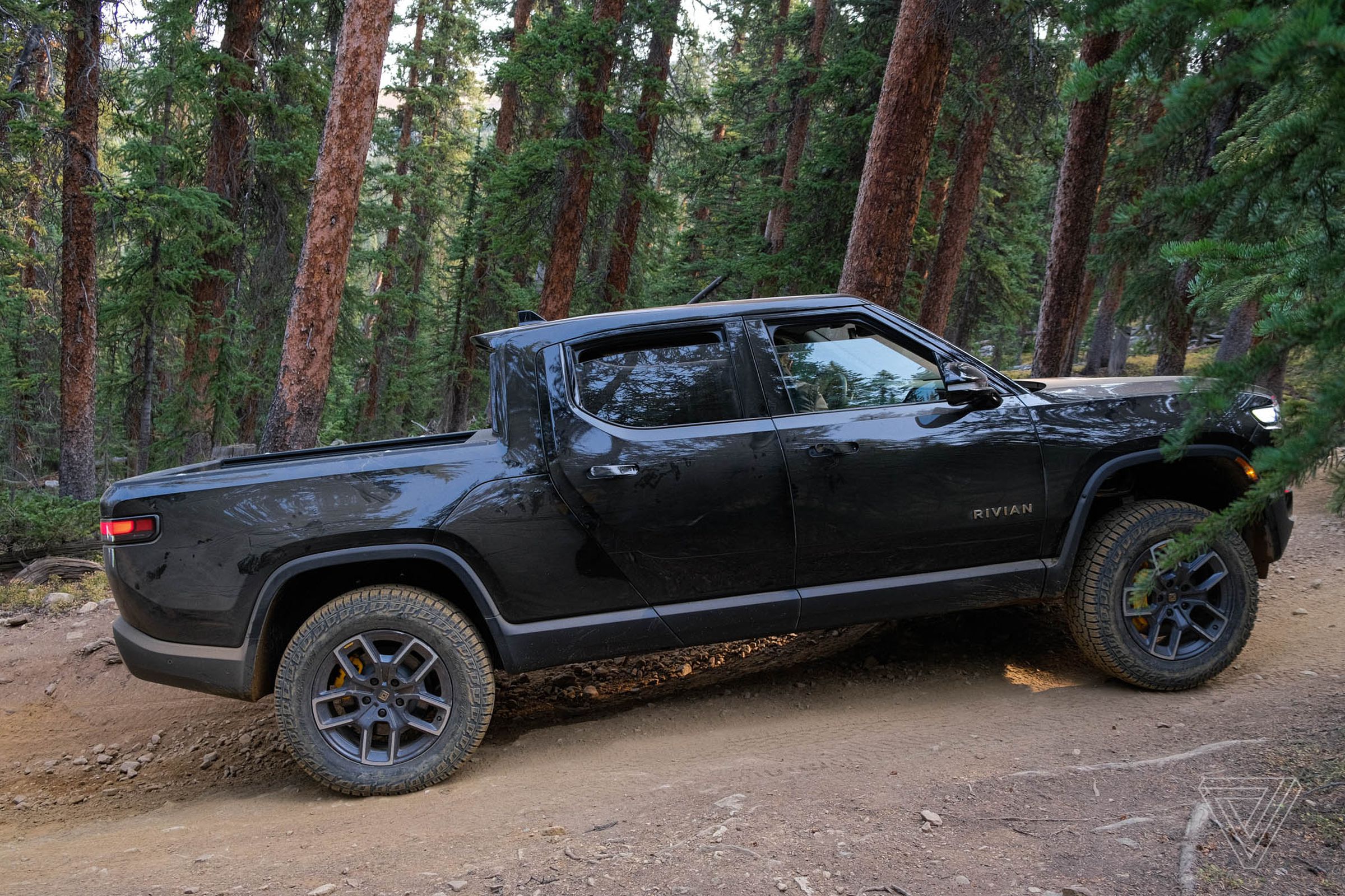 The Rivian R1T in what may be its natural habitat.