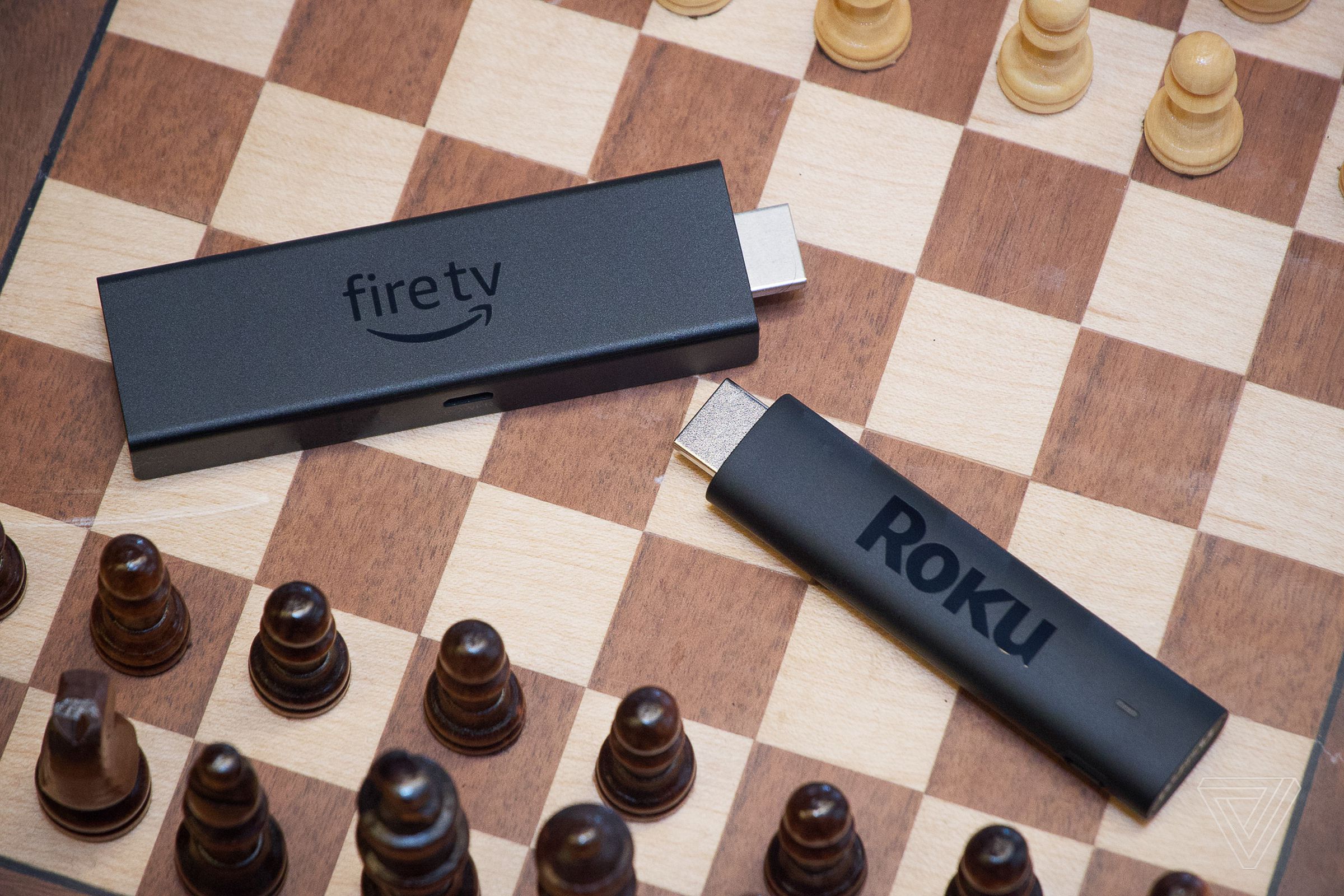 Amazon’s Fire TV stick and a Roku streaming device.