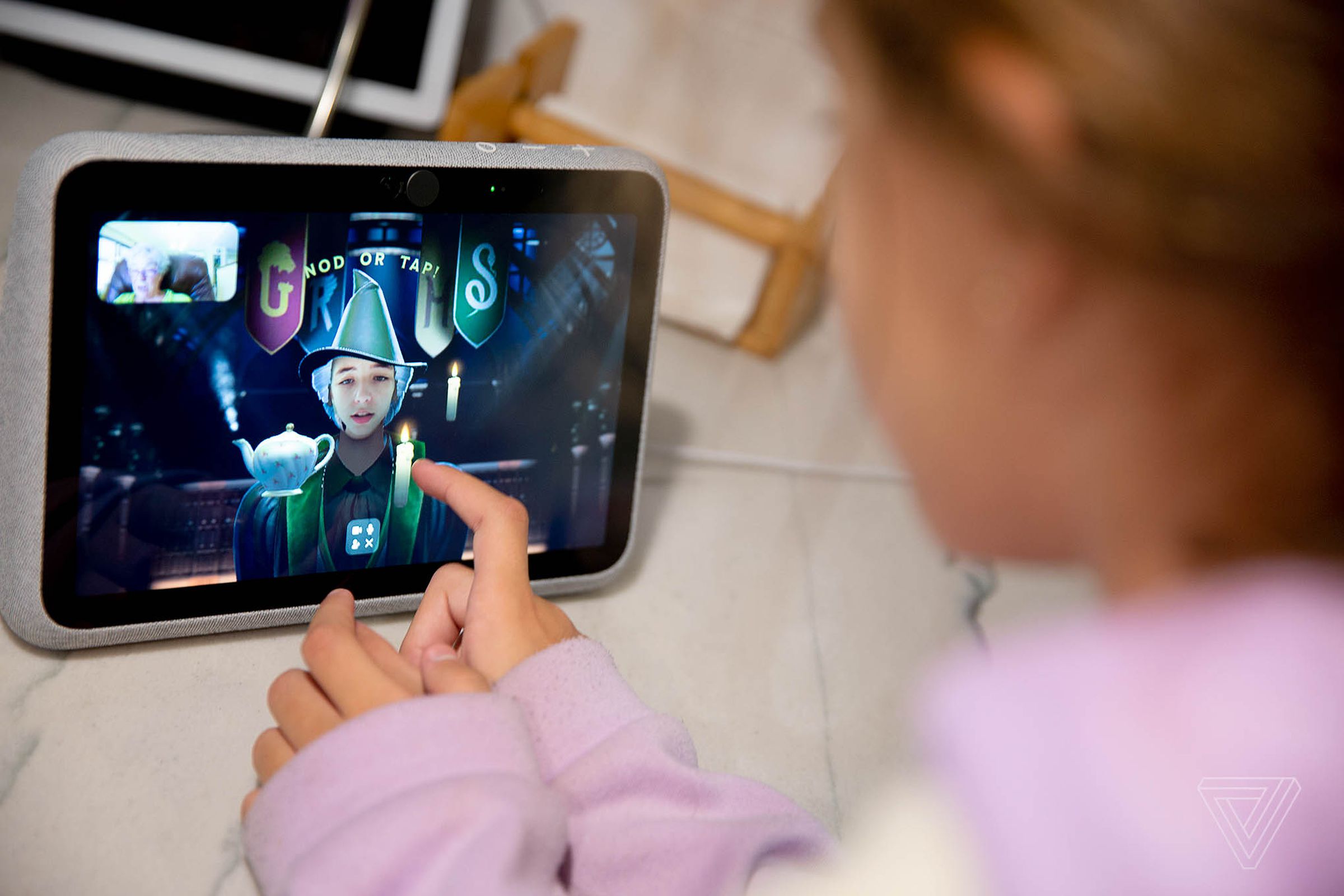 The interactive features on the Portal Go — including a new Harry Potter and the Cursed Child game — helped keep my children engaged on video calls. However, the interface was often confusing.