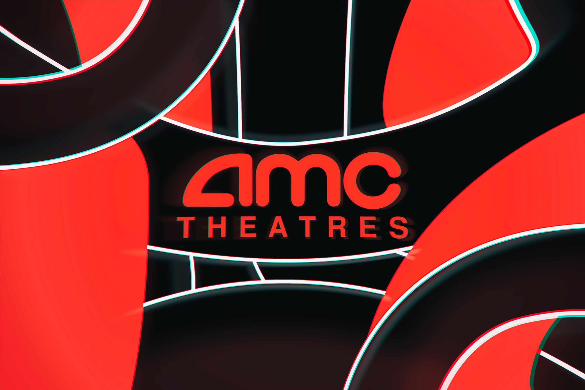 A red and black design featuring AMC logo art