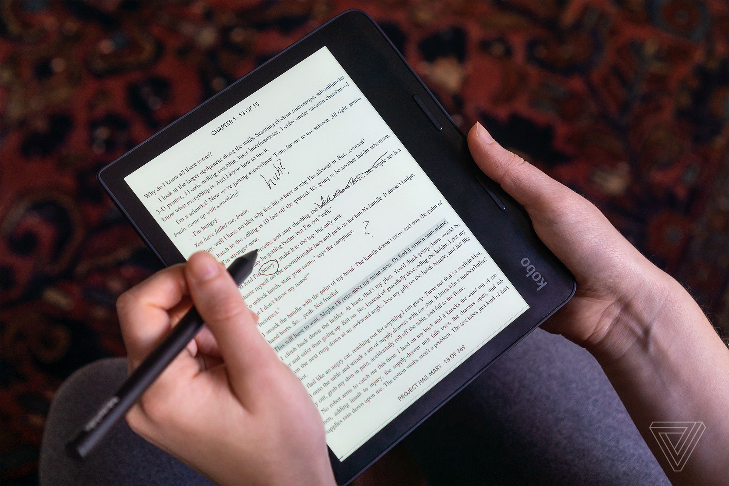 The Kobo Sage excels as an e-reader, although the display is a bit cramped for writing.