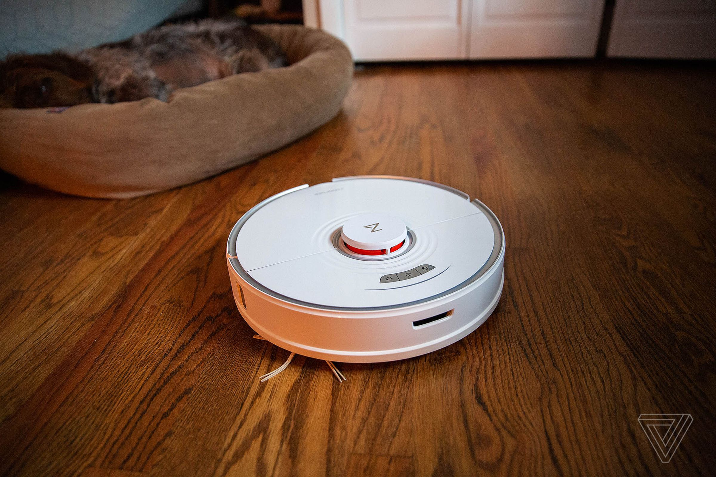 The Roborock S7 has four vacuum modes, the quietest emitting just 59 dB in testing. But even the loudest (76 dB) wasn’t enough to rouse my sleeping dog.