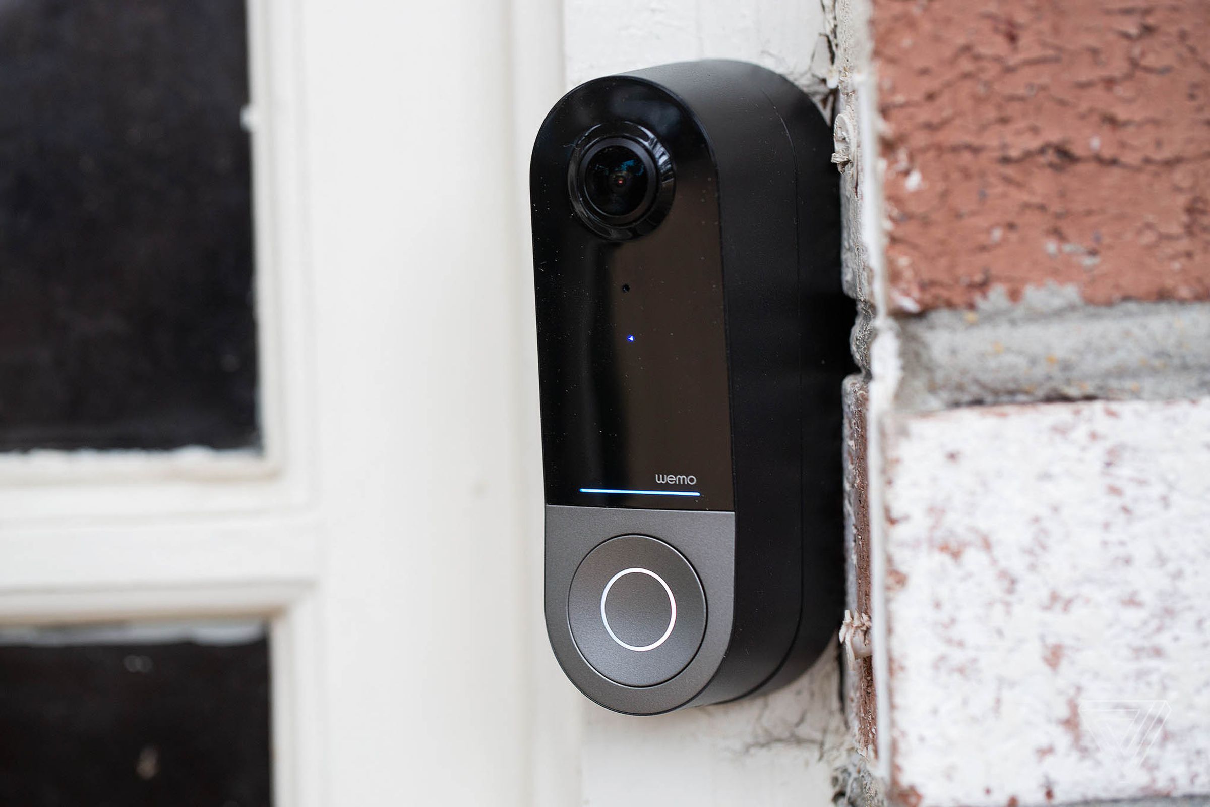 A close-up image of a doorbell camera.
