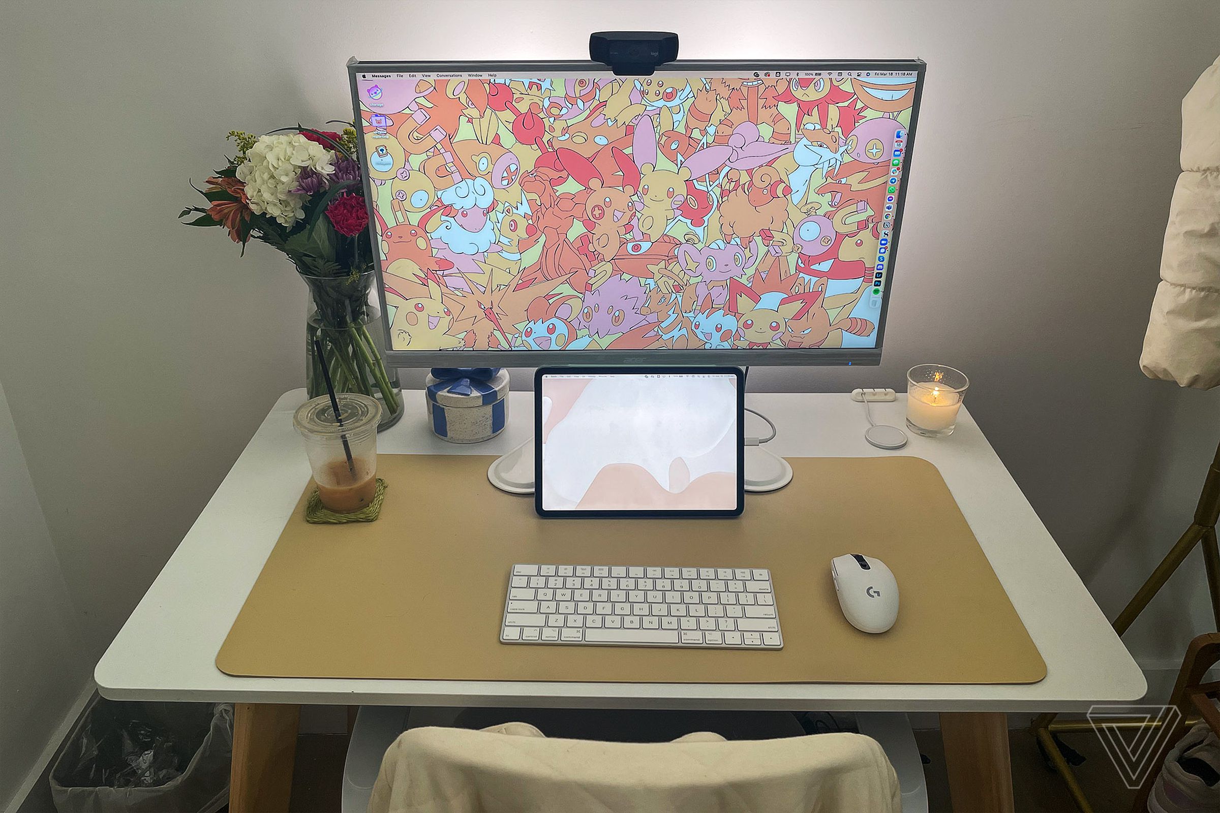 Even a cheap desk can look nice when well-decorated.