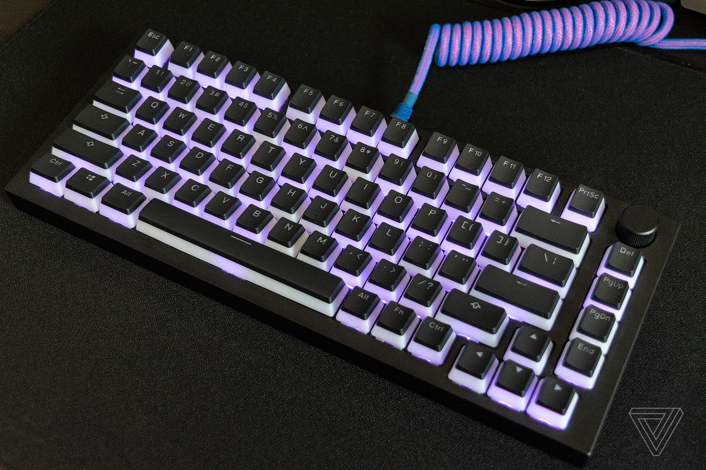 The GMMK Pro is a 75 percent keyboard that you put together yourself and has a super clean aesthetic.