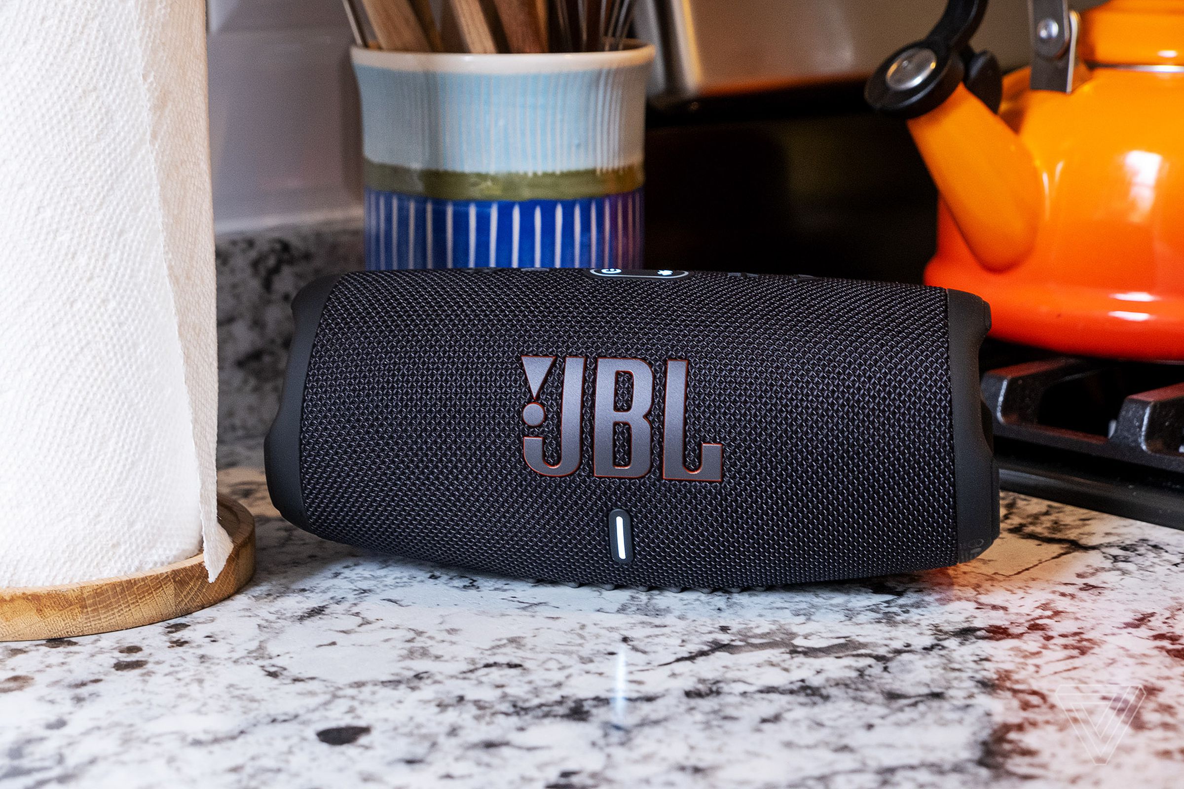 JBL’s Charge 5 is a perfect kitchen speaker.