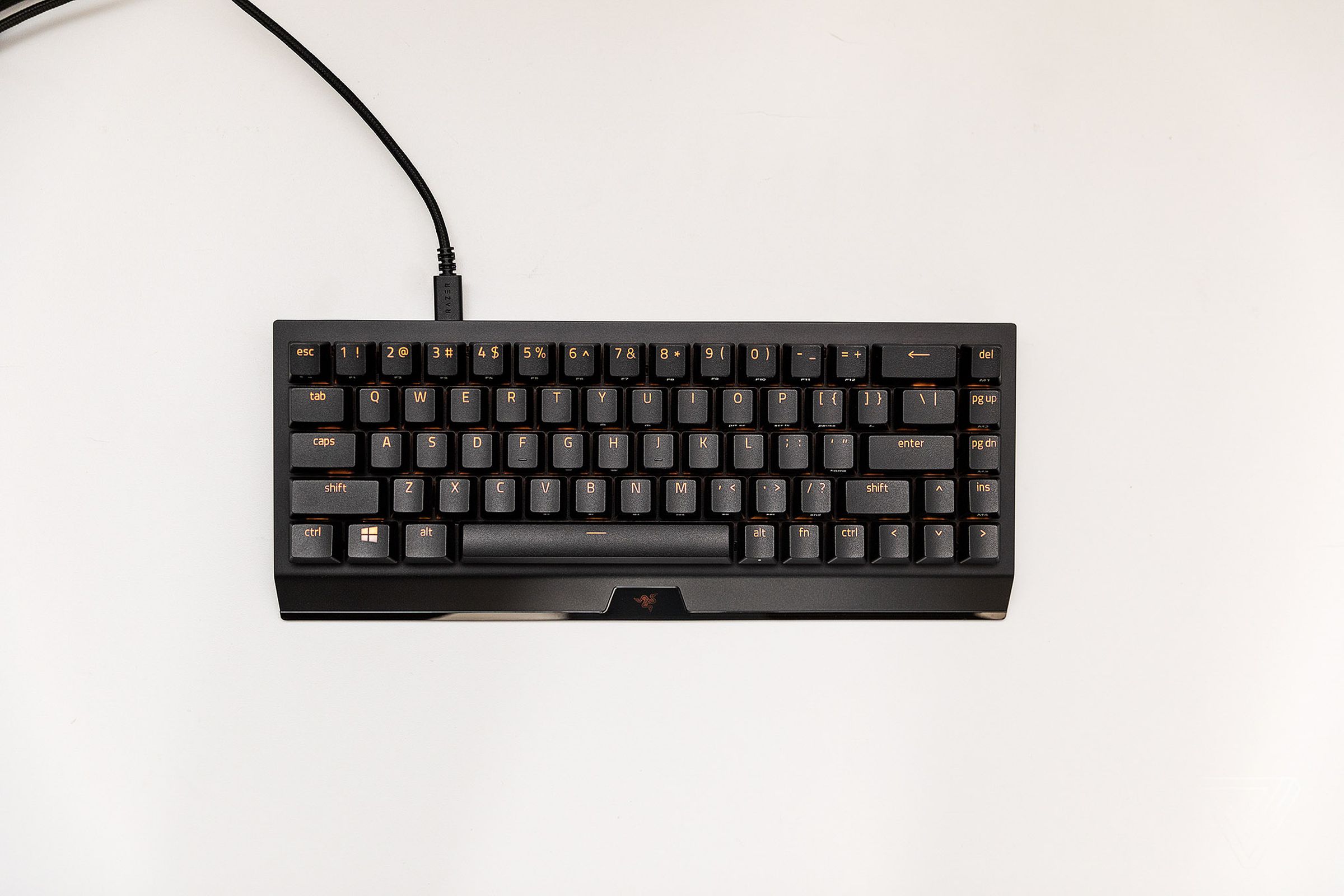 The 65 percent layout of the BlackWidow V3 mini retains the bare essentials without taking up too much space