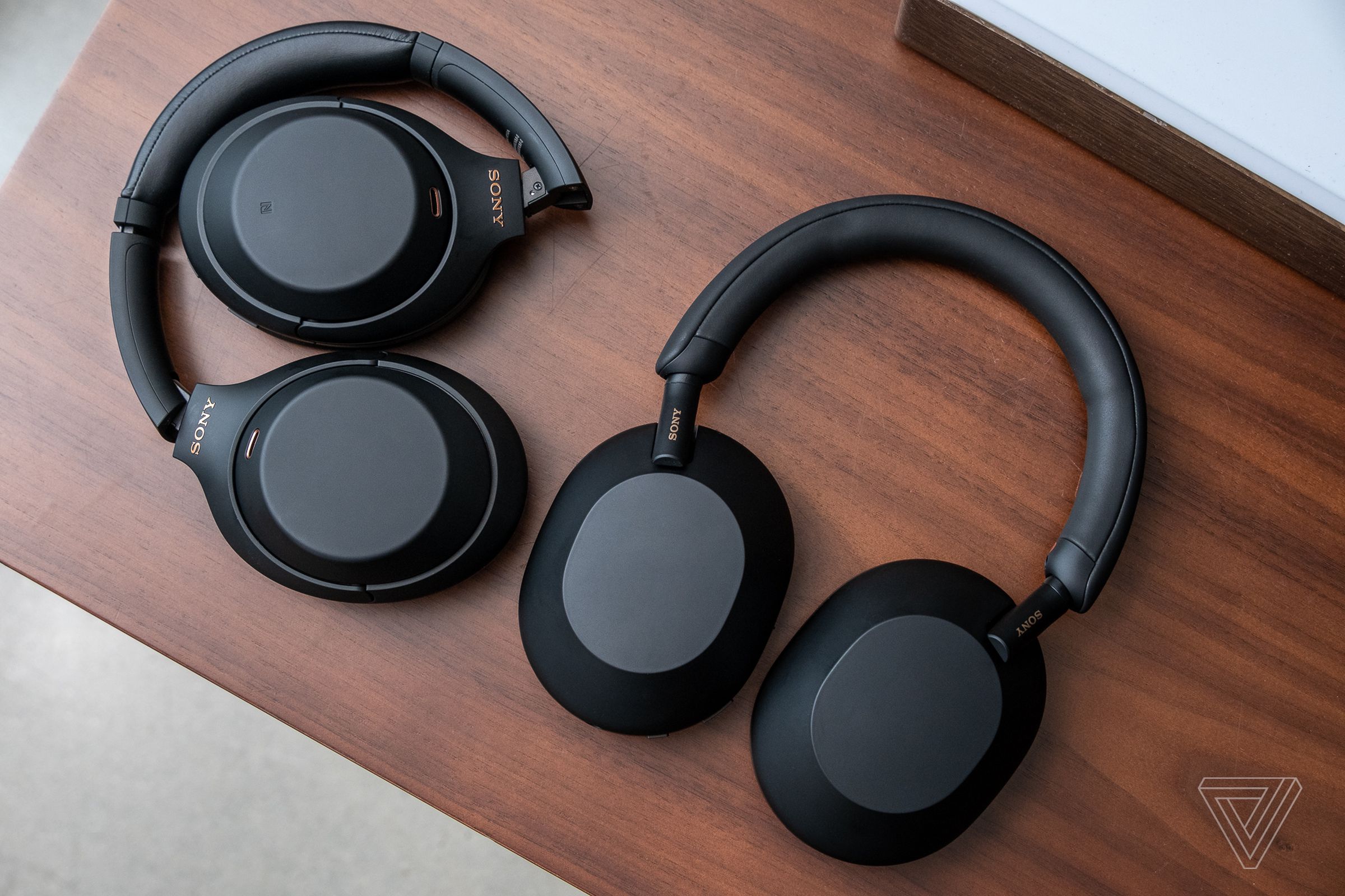 The new headphones can’t fold down like Sony’s previous models could.