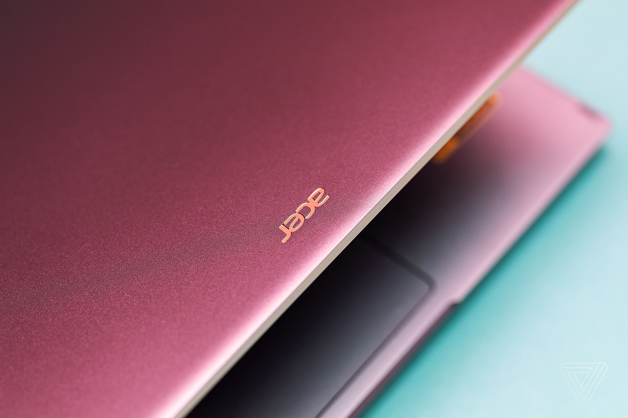 The Acer logo on the lid of the Swift 5.